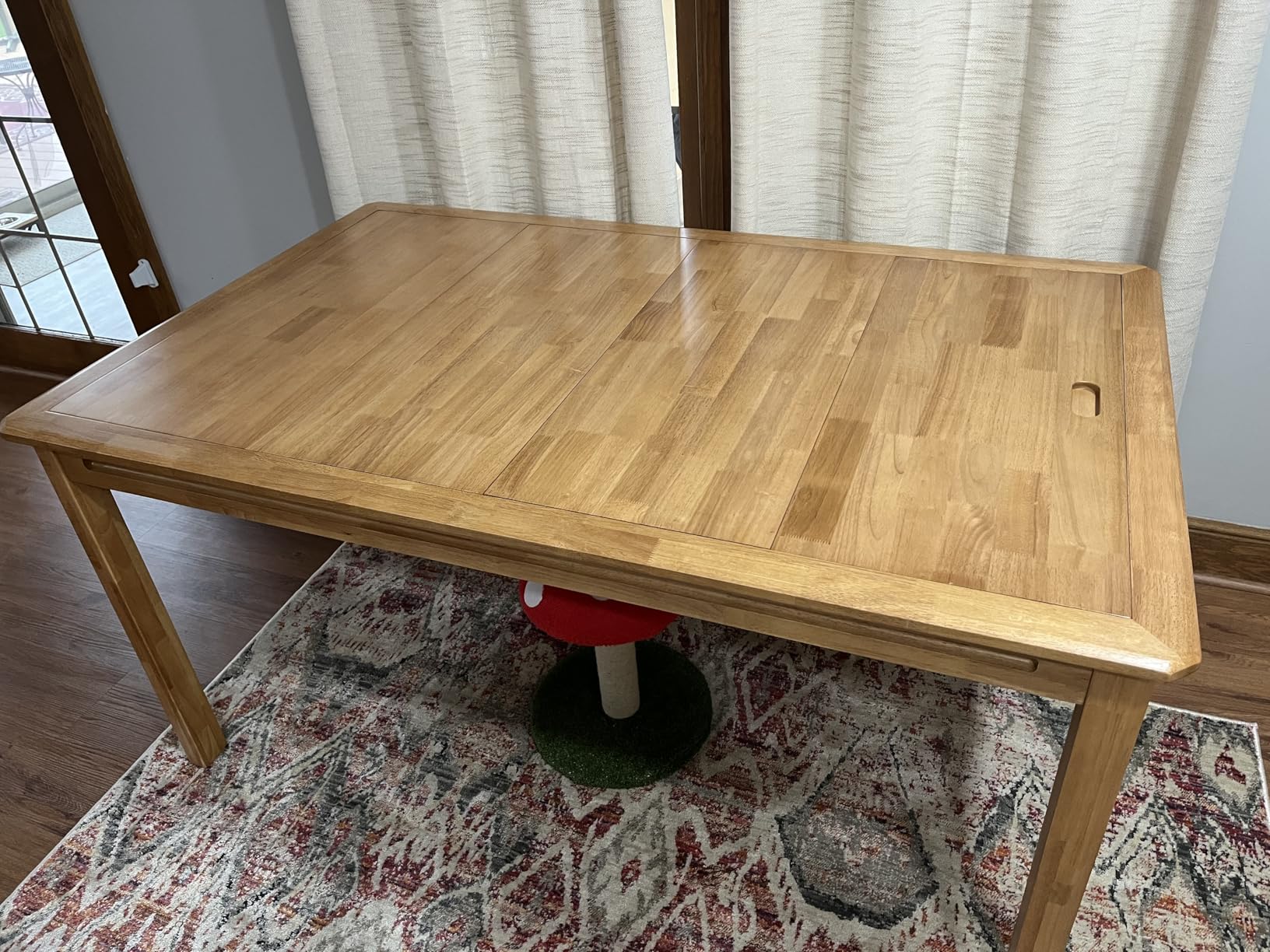 Board Game Table with Removable Table Top, Seats 4 to 6 Players with 57in x 33in Play Area, Includes Play Mat, Detachable Cup Holders and Dice Trays, Minimal Assembly Required customer photo 1