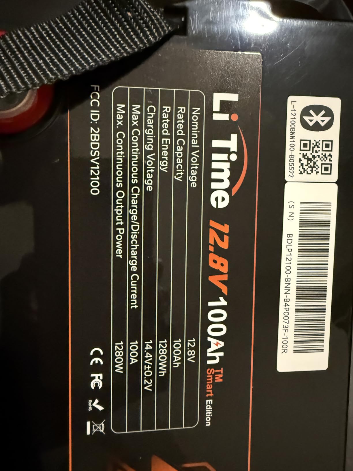 LiTime 12V 100Ah Trolling Motors LiFePO4 Battery (Group 31), 12 Volt Bluetooth Lithium Batteries, Max. 15000 Deep Cycles, 100A BMS, Low-Temp Protection for Marine, Boat, Yacht, RV, Solar customer photo 2