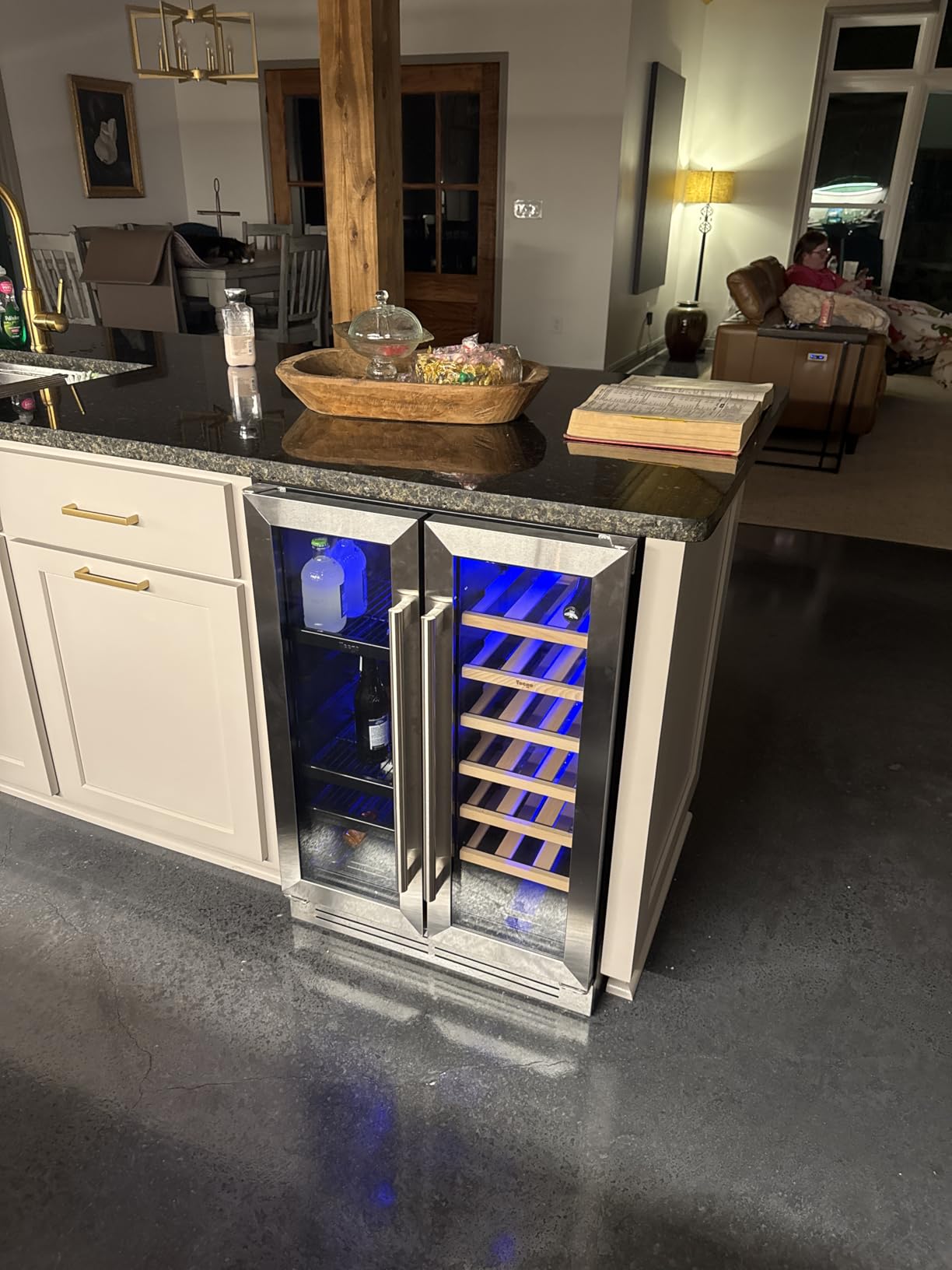 Yeego Wine Fridge Cooler - 24 Inch Wine Fridge Hold 52 Bottles, 40-65°F Wine Refrigerator Glass Door, Built in, Freestanding Under Counter Fridge customer photo 2
