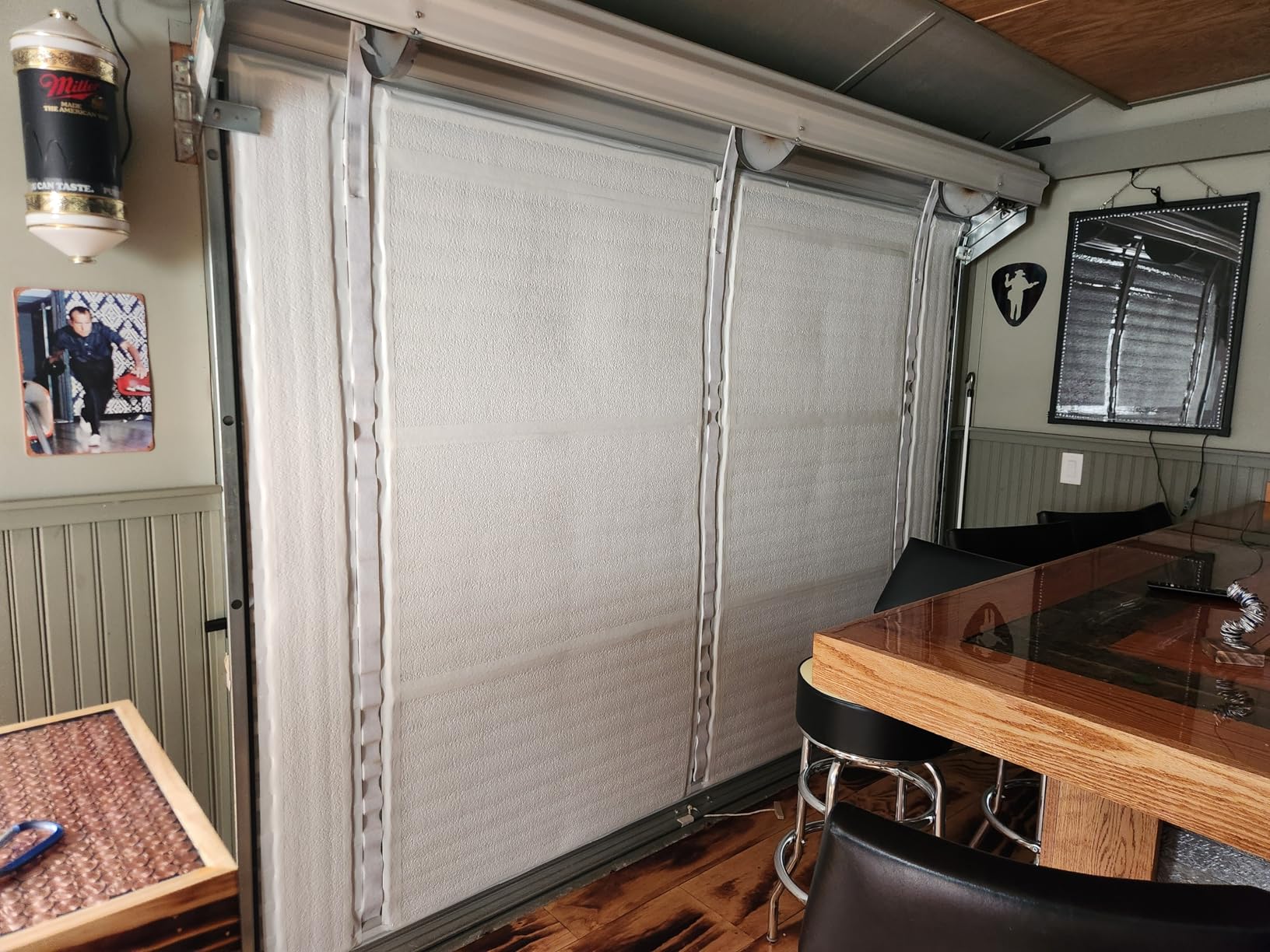 Warehouse Shop Storage Unit Commercial Industrial Building Roll Up Garage Door Insulation Kit White: Fits 10X10 Door (R8 / Waterproof / Weatherproof / Meets ASTM FIRE Codes) customer photo 1