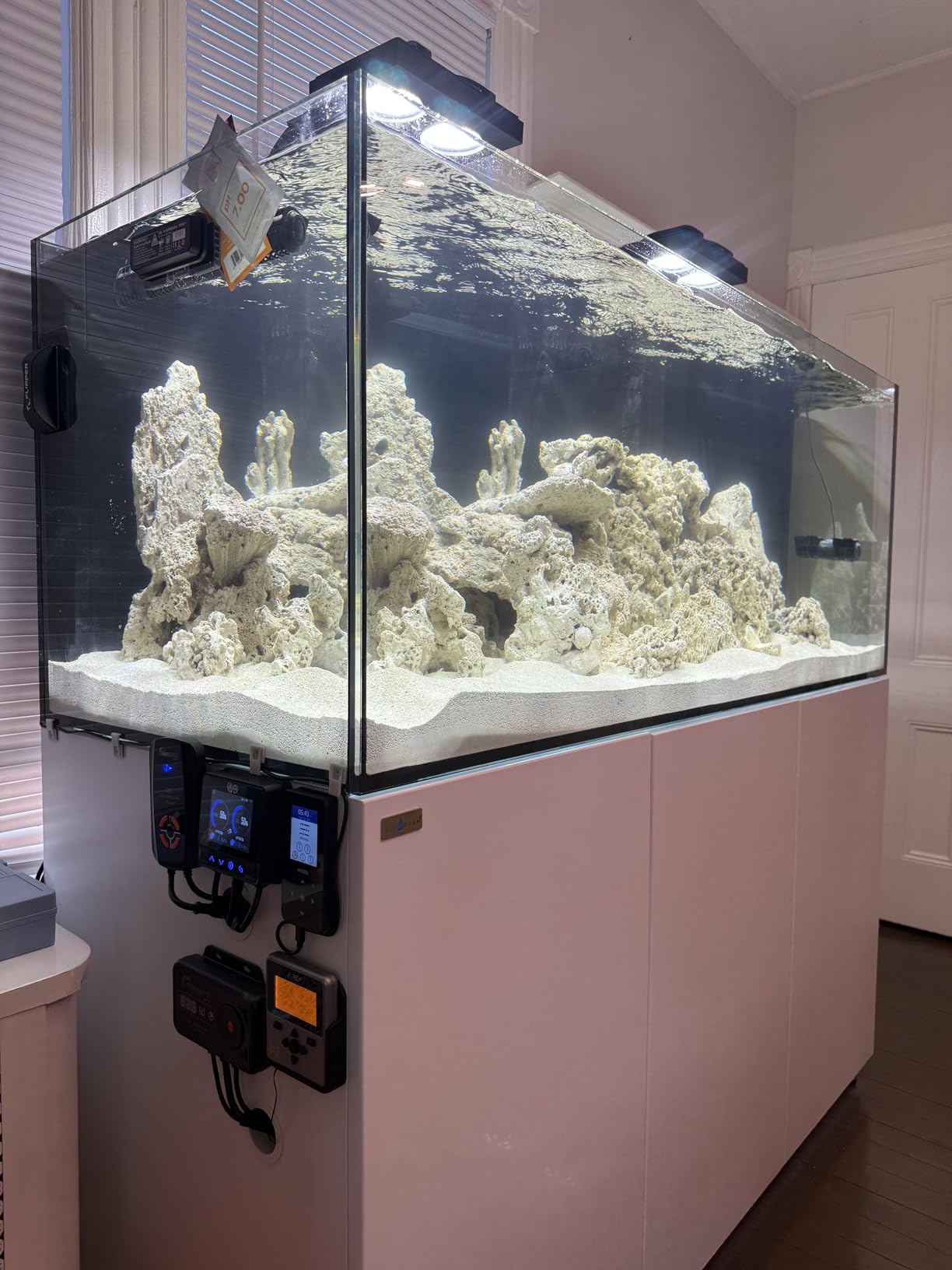 185 Gallon Coral Reef Fish Tank - Ultra Clear Glass Saltwater Aquarium with LED Lights, Pump, Filter Media, Cabinet, 41 Gallon Sump Filtration customer photo 1