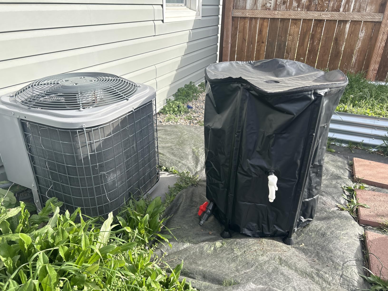 Collapsible Rain Barrel Water Storage Containers - 53 Gallon Portable Rainwater Collect System Water Tank to Collect Rainwater from Gutter Downspout Water Catcher with Spigots, Filter & Overflow Kits customer photo 1