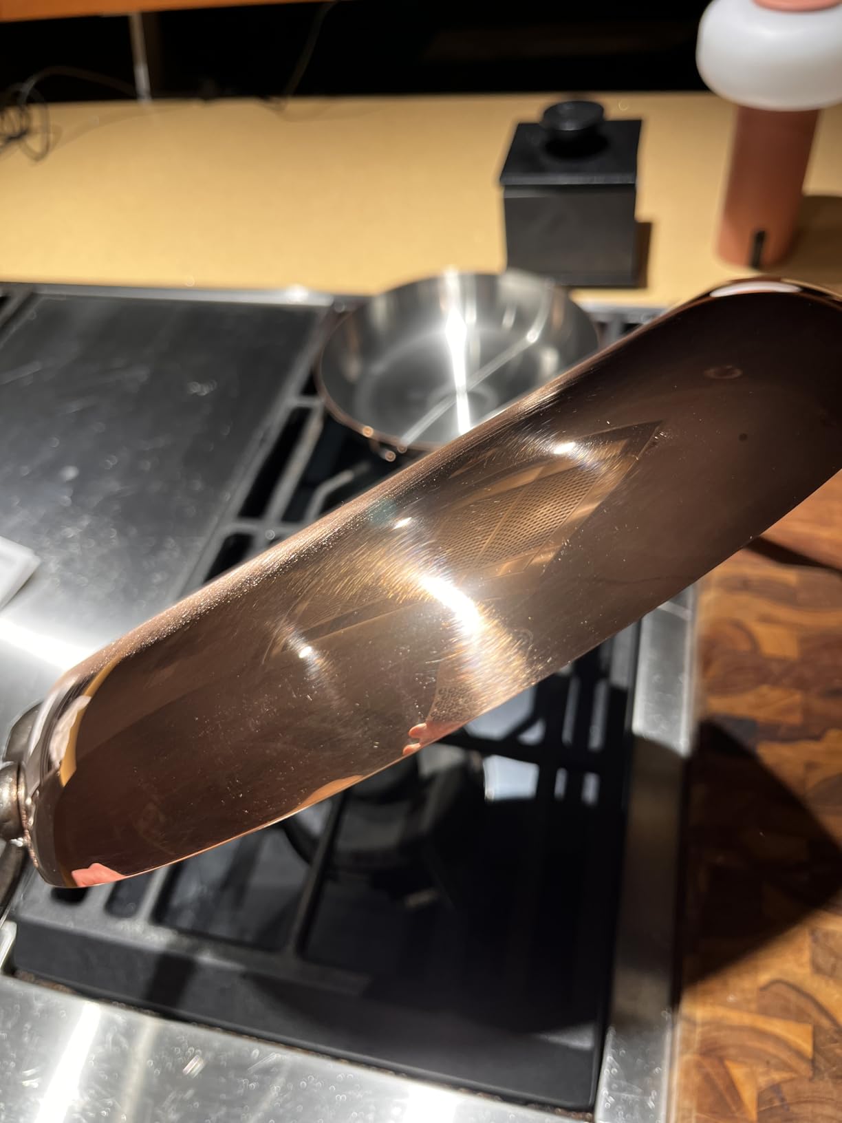 Mauviel M'Heritage 150 CI 1.5mm Polished Copper & Stainless Steel 2-Piece Frying Pan Set, And Cast Iron Handles, Made in France customer photo 1