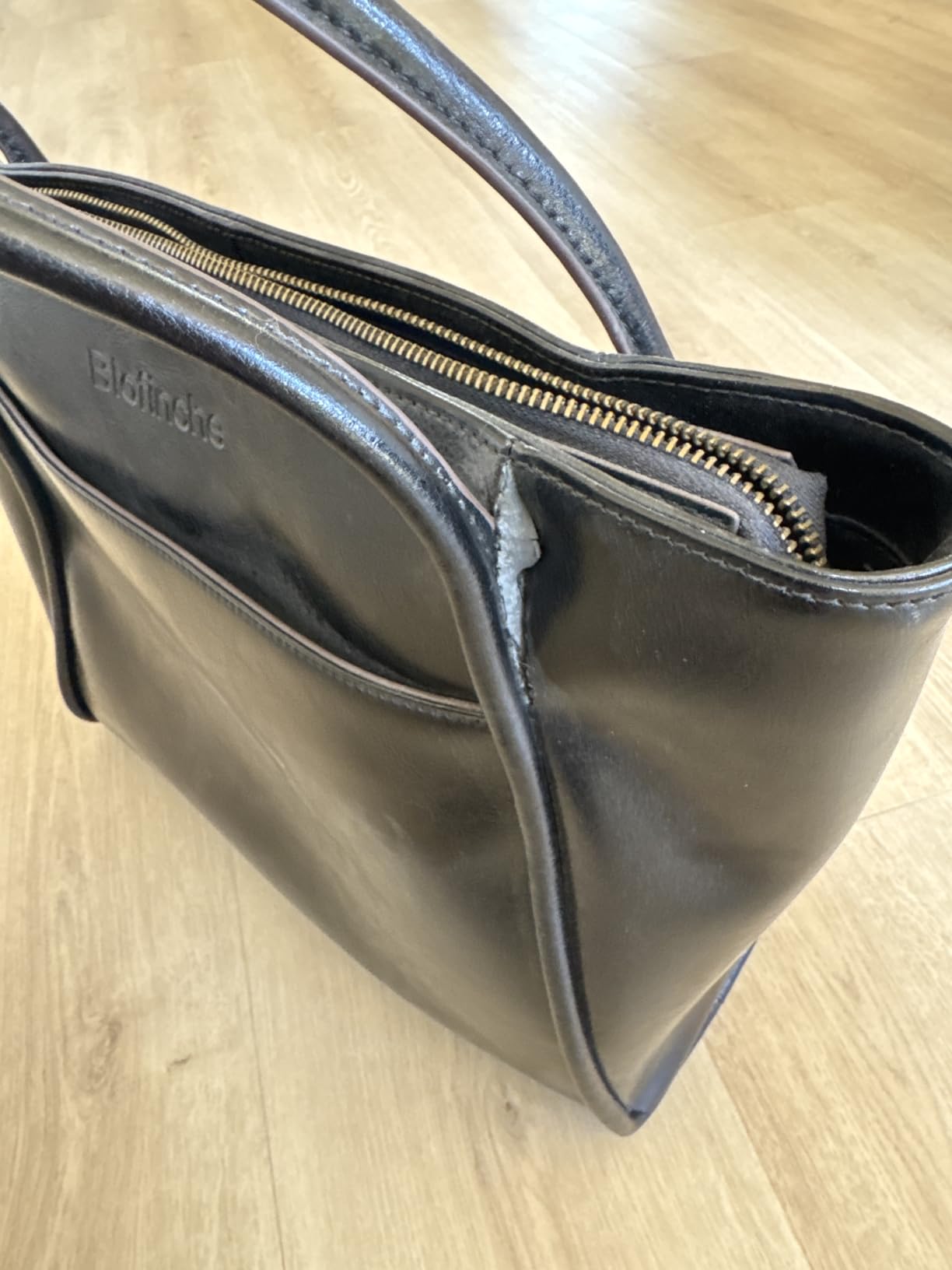 Blofinche Women's Structured Genuine Leather Tote Bag-Professional Work & Teacher Bag | Water-Resistant, Fit 13.3