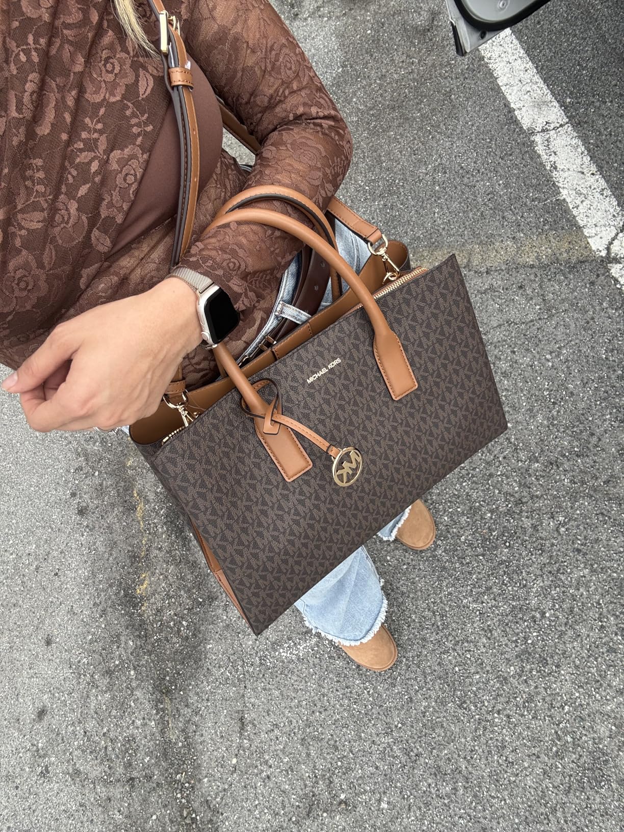 Michael Kors Women's Ruthie Large Satchel customer photo 2