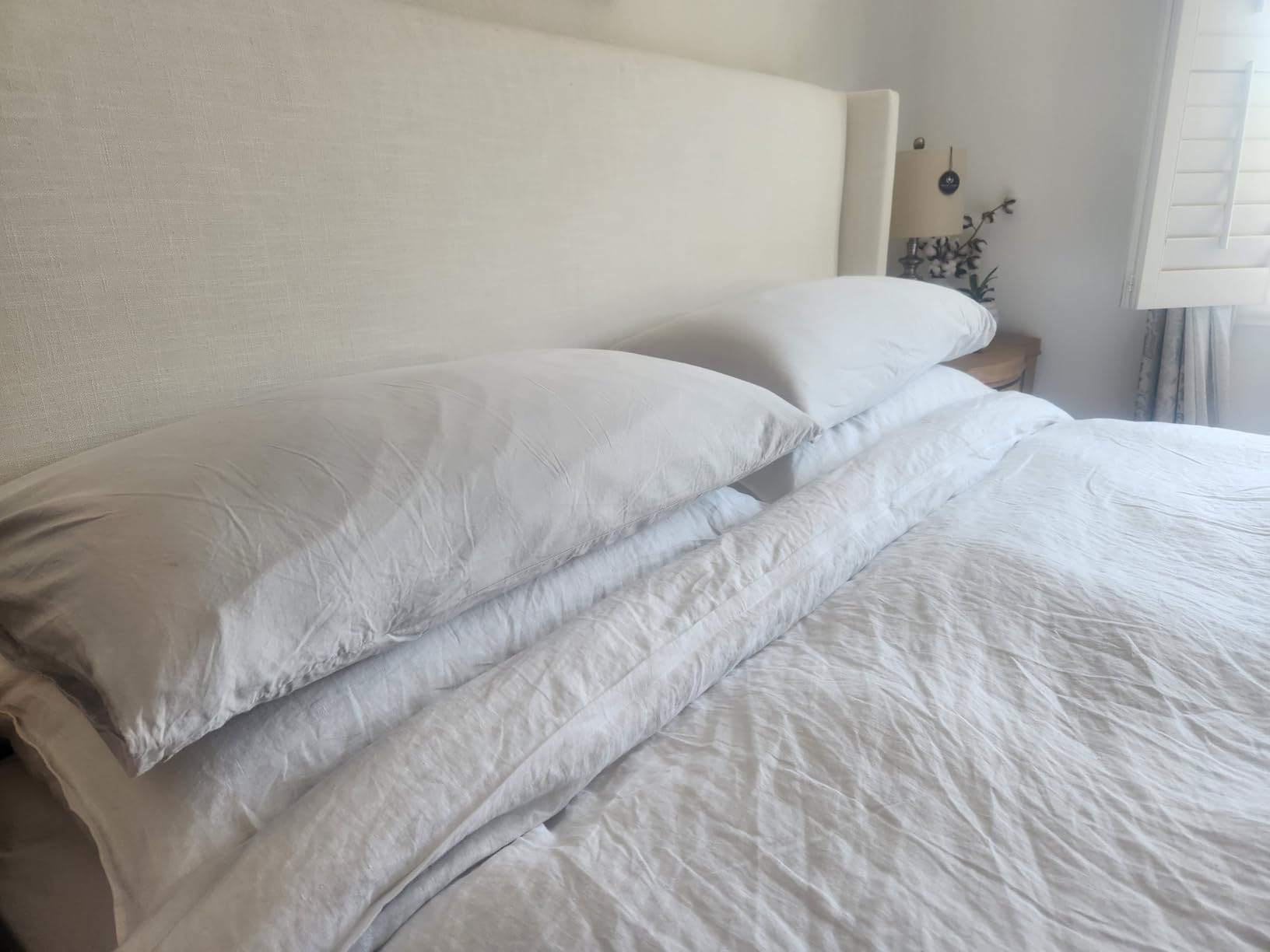 Pacific Coast Comforter King Size, Filled in White Goose Down Bedding Comforter King Size, All Season White Luxury Hotel Fluffy Duvet Insert, 106