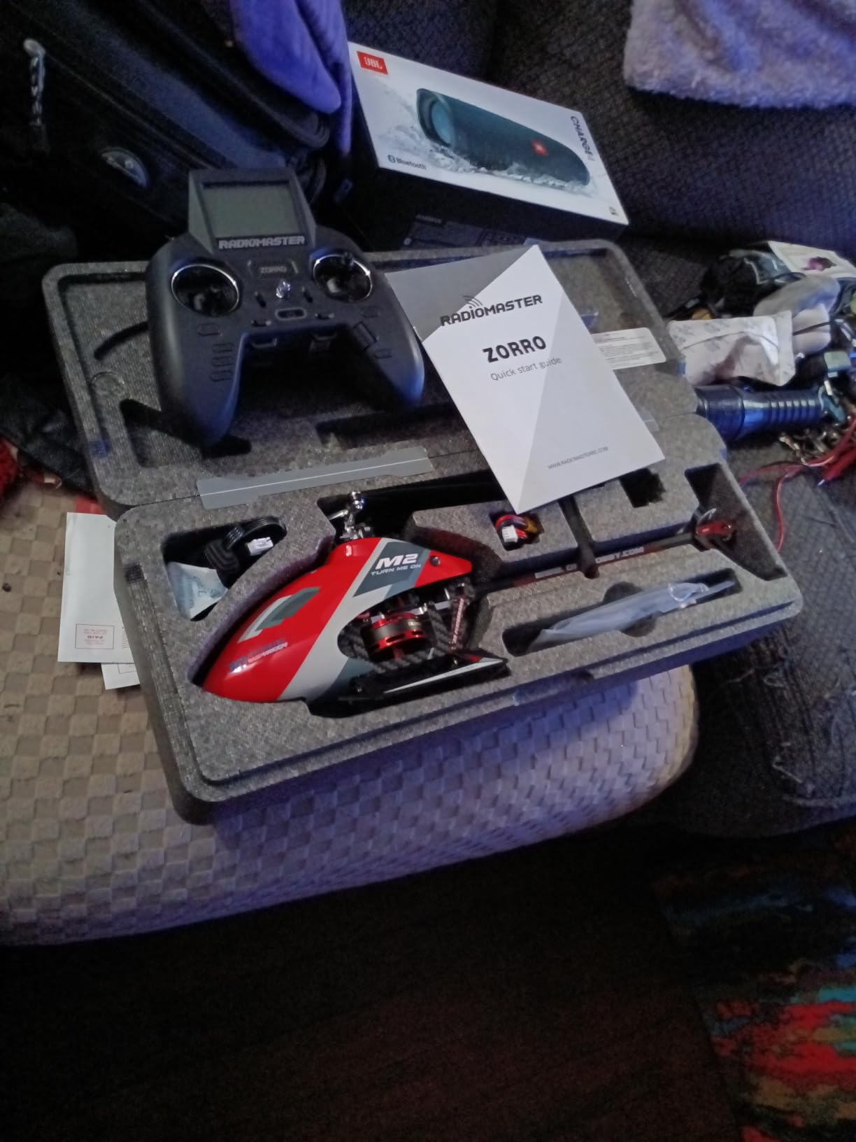 OMPHOBBY M2 EVO MK2 Ready To Fly RC Helicopter, Dual Brushless Motors Direct-Drive 6CH customer photo 1