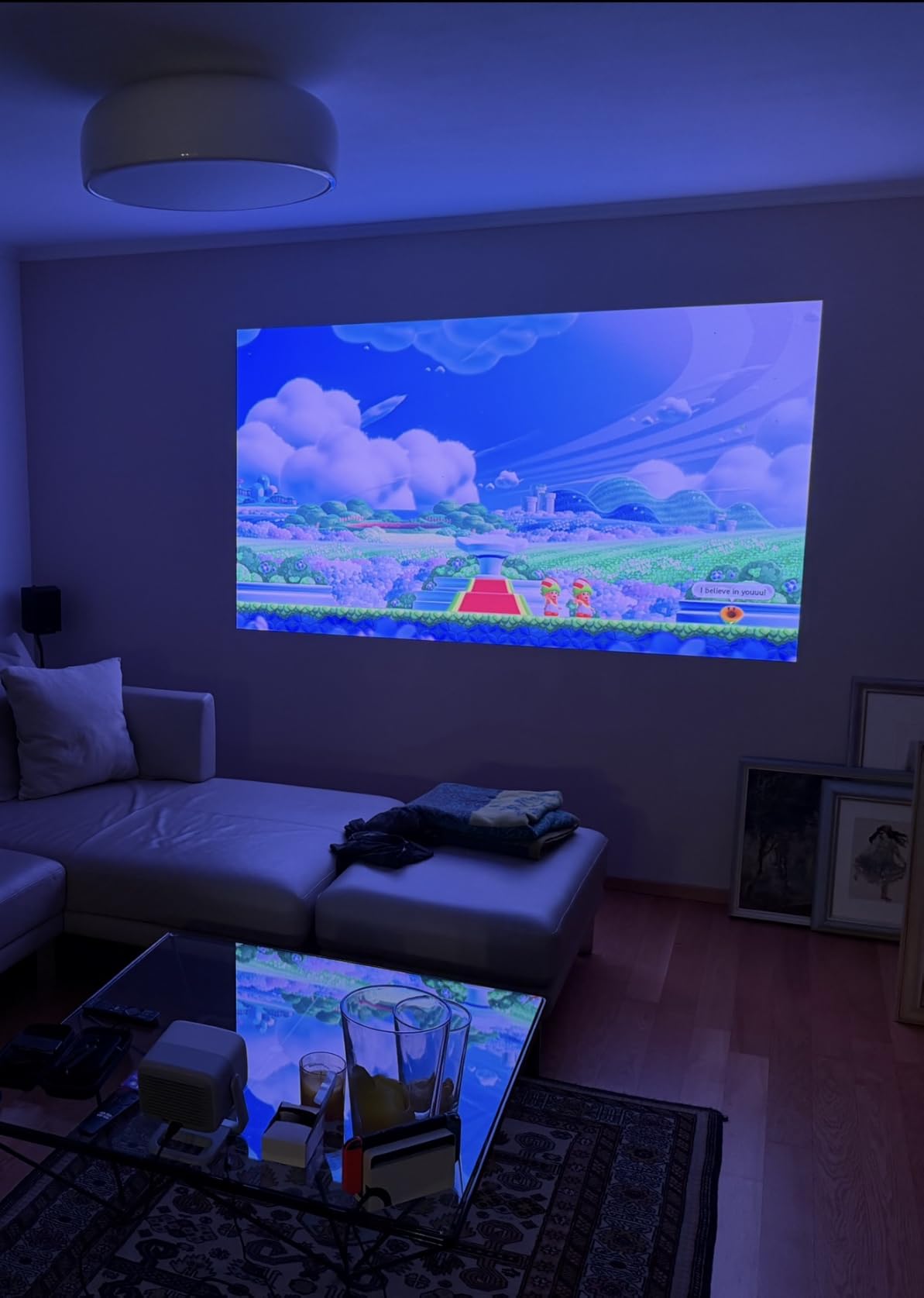 JMGO N1S 4K Smart Portable Projector, Triple Laser, 1100 ISO Lumens, Gimbal Instant Auto Focus, Google TV, Netflix, 110% BT.2020, Wi-Fi 6, HDR10, 10W Dolby Audio, 200