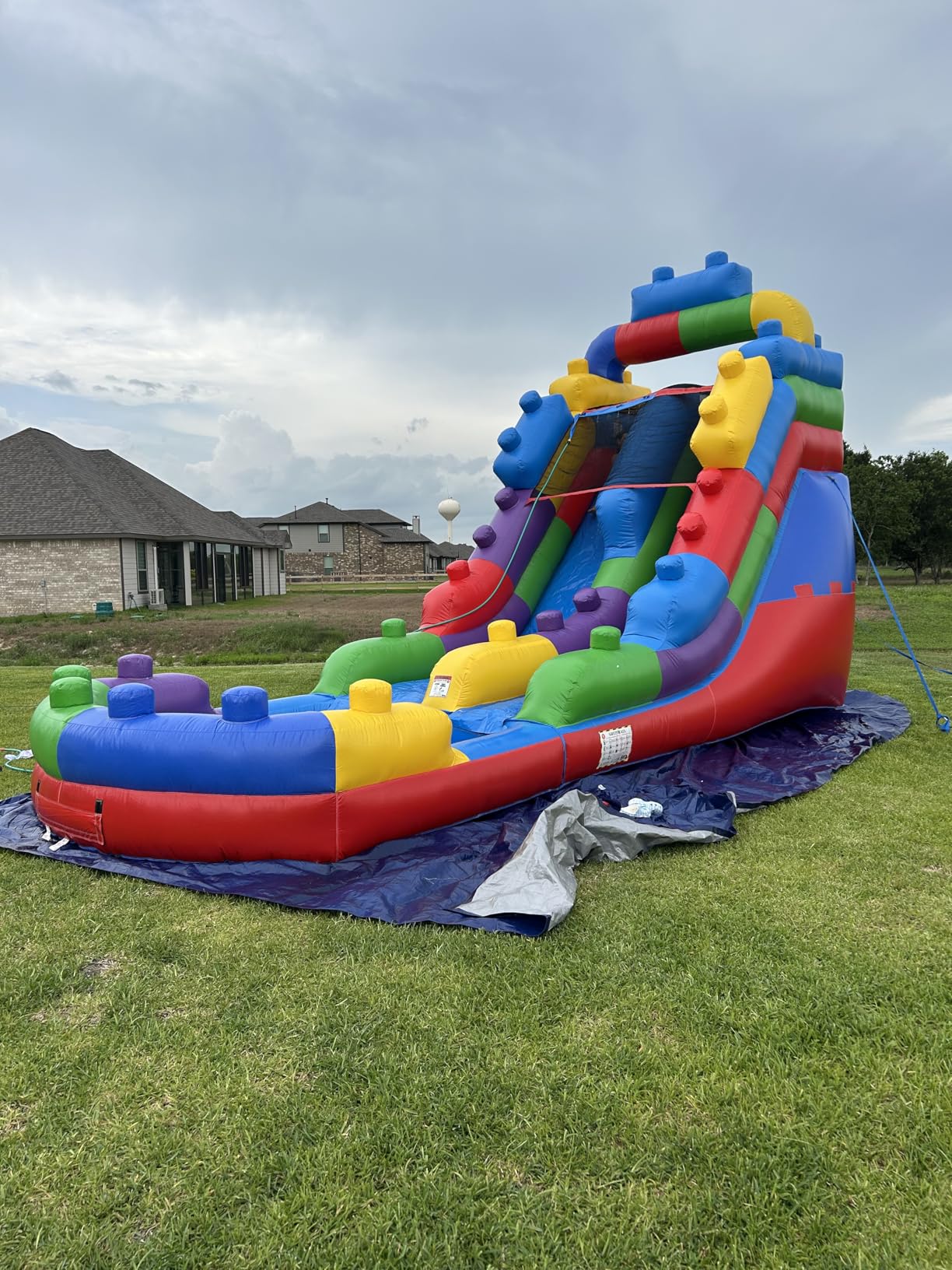 HeroKiddo 16ft Tall Block Party Inflatable Water Slide with Attachable Pool & Blower, 26ft Long Commercial Grade PVC, Heavy Duty Wet/Dry Slide for Kids & Adults, Front Load Entry for Easy Supervision customer photo 2
