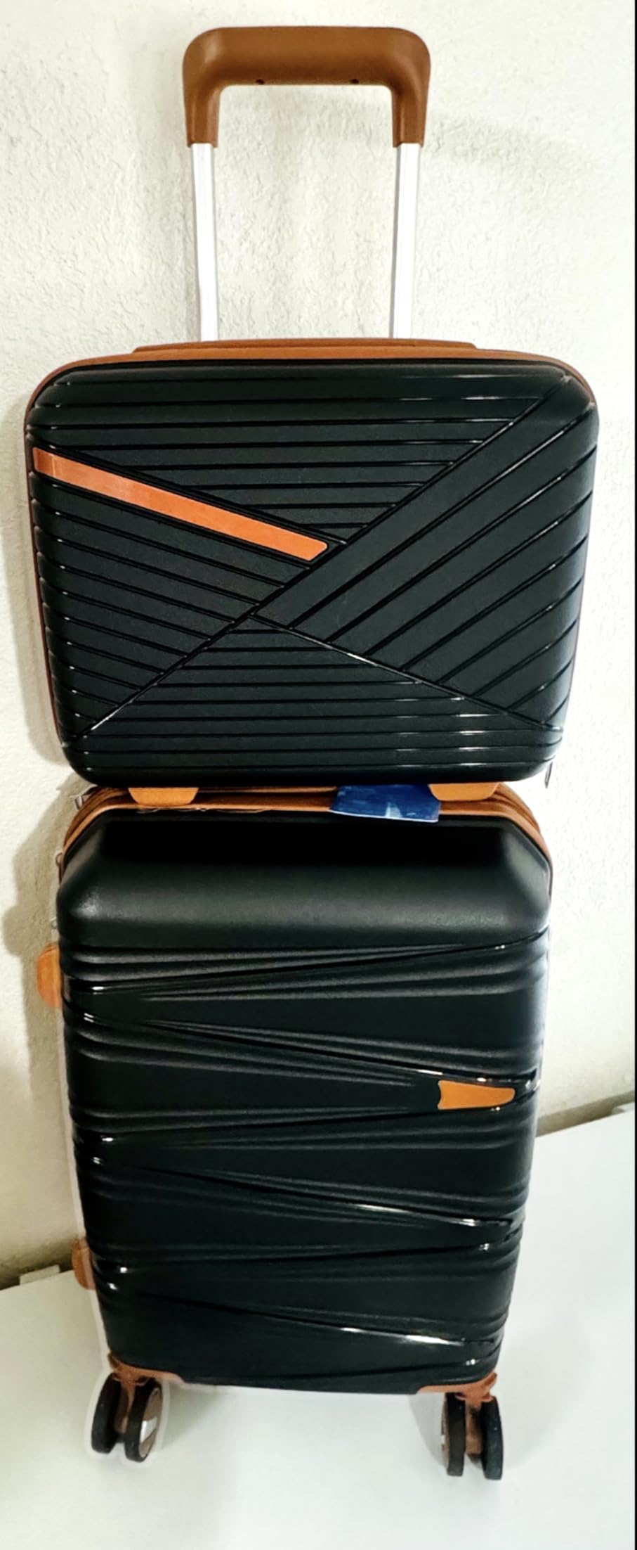 4 Piece Luggage Set PP Hardshell, Expandable Suitcase Set (20/24/28) with 14