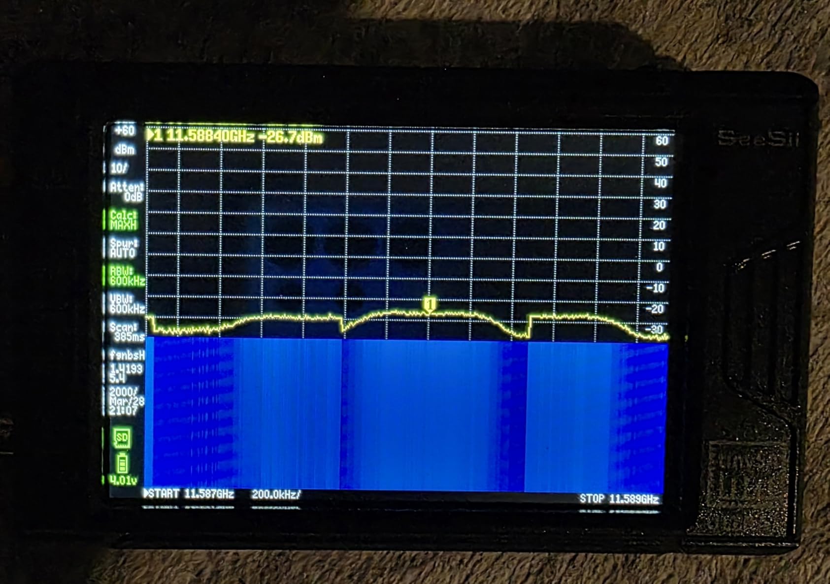 SeeSii TinySA Ultra+ ZS407 7.3GHz Spectrum Analyzer: 2025 Upgraded 4 Inch HW V0.5.4 100kHz-7.3GHz Handheld Tiny Frequency Analyzer customer photo 1