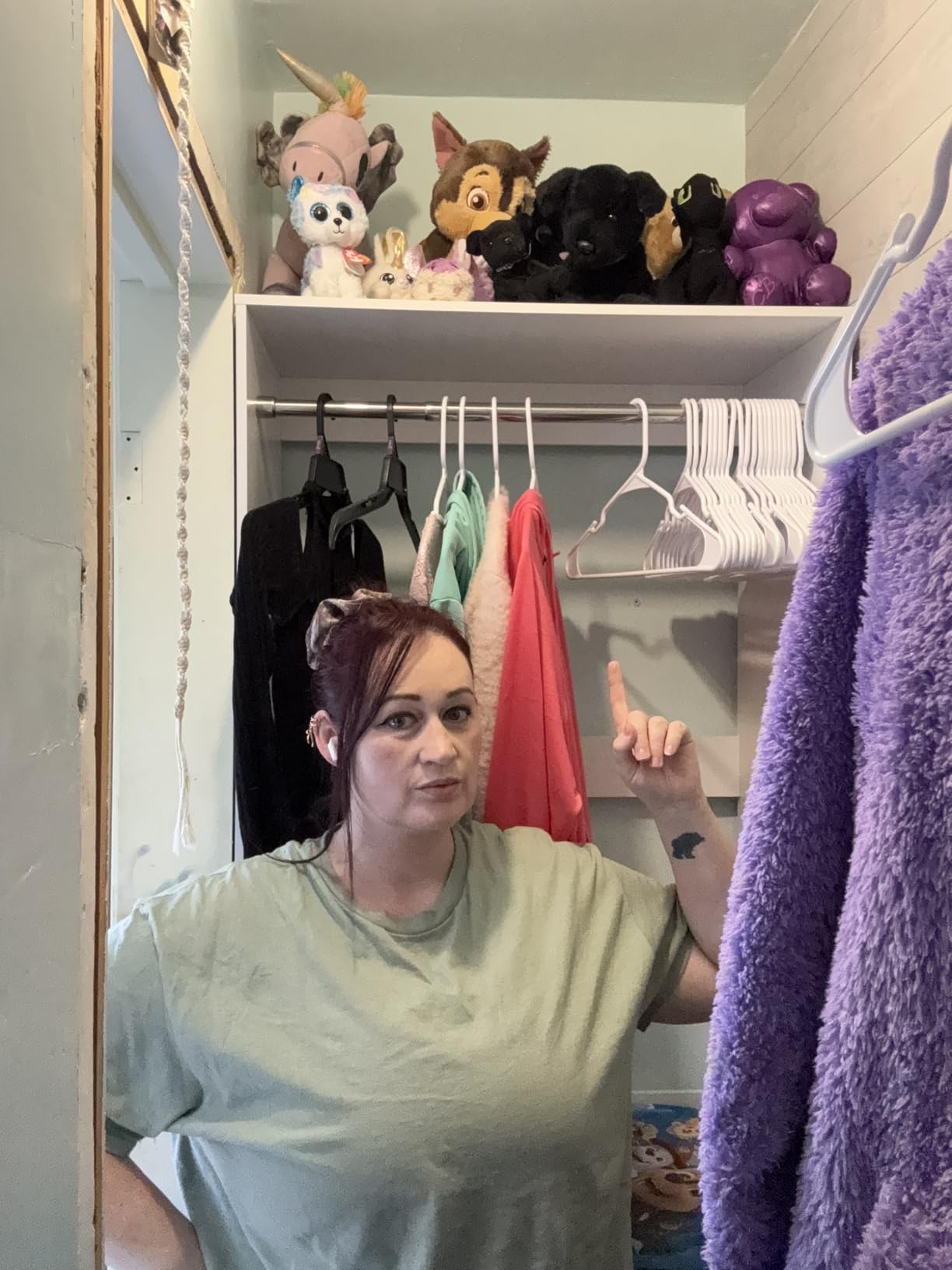 Aheaplus 2.5FT Closet System with 3 Drawers, 29.5'' Closet Organizer, Wood Closet Organizer System, Walk-in Closet or Small Closets Wardrobe, Clothes Rack with Hanging Rods, -E6, White customer photo 1