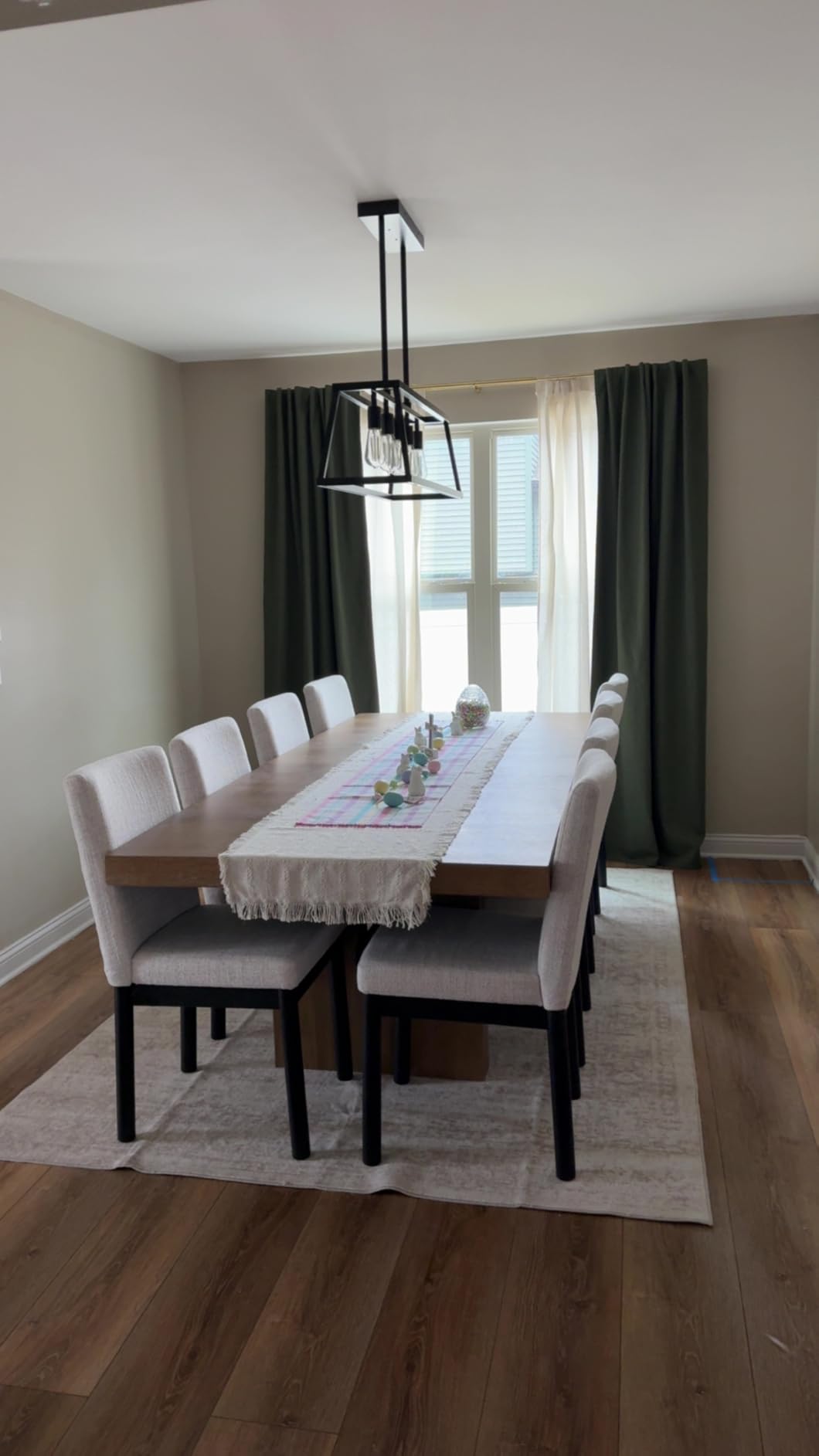 144 Inch Blackout Curtains 2 Panels Linen Textured 2 Story Extra Long Noise Reducing Curtains for Large Window Back Tab Pleated Look Rod Pocket with Hooks 50W x 144L, 12 Ft Length Natural Birch/Ivory customer photo 1