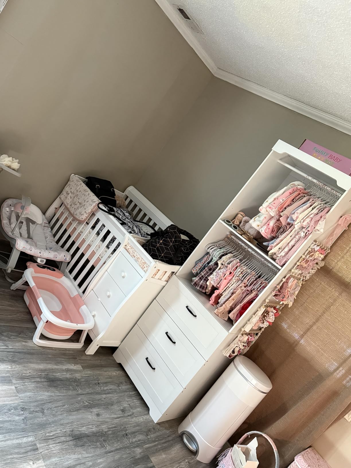 IRONCK Freestanding Closet System with 3 Wood Drawers, Modern Armoire Wardrobe with Adjustable Shelves & Hanging Rod, Walk-in Closet Systems Organizer for Small Closet, White customer photo 2