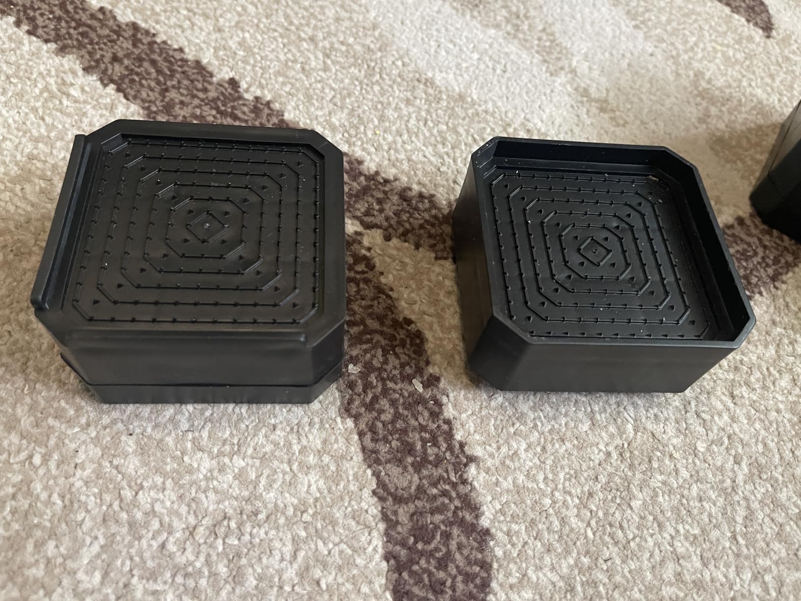 Bed Risers and Furniture Risers, Heavy Duty Adjustable Lifting Blocks for Couches, Desks, and Chairs, Elevates 1.5 or 3 Inches, Holds up to 4000 lbs (Brown) customer photo 1
