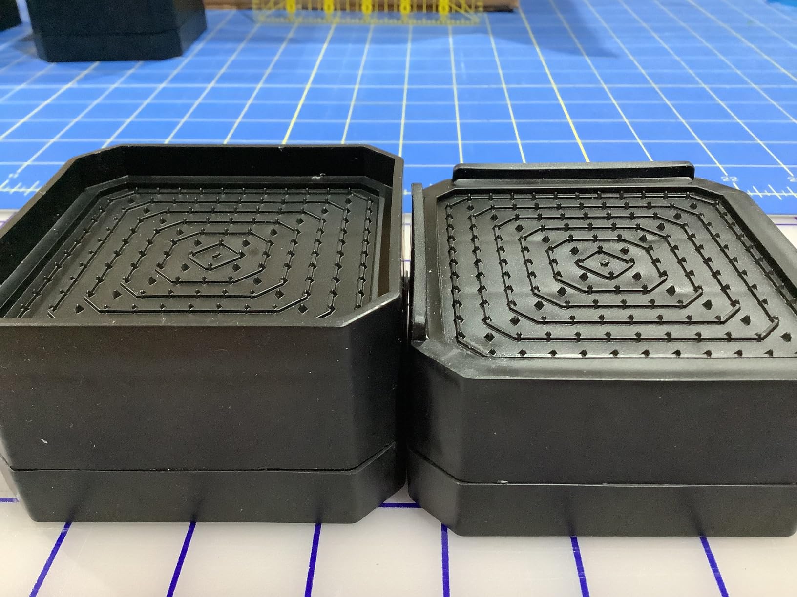 Bed Risers and Furniture Risers, Heavy Duty Adjustable Lifting Blocks for Couches, Desks, and Chairs, Elevates 1.5 or 3 Inches, Holds up to 4000 lbs (Brown) customer photo 4