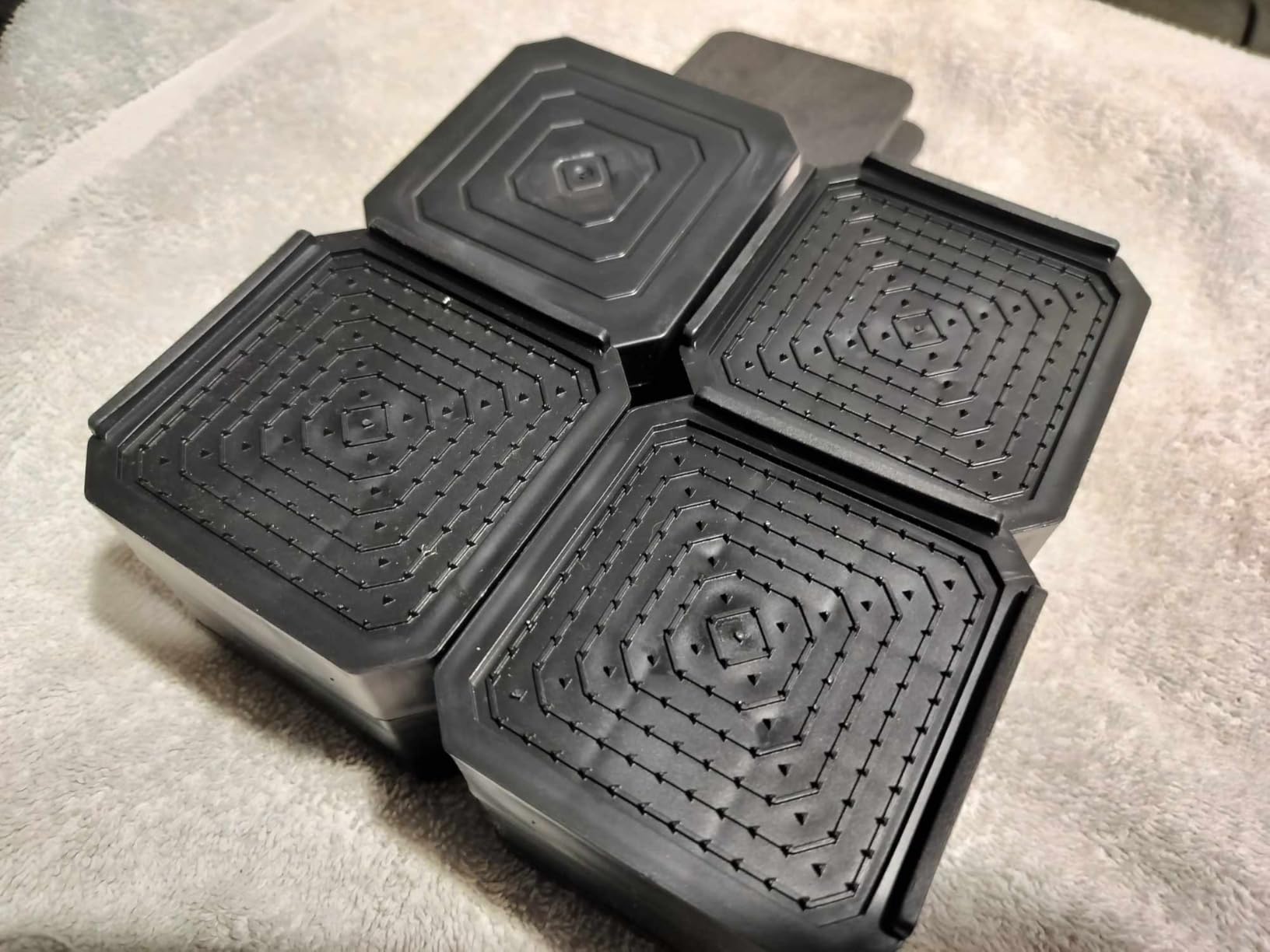 Bed Risers and Furniture Risers, Heavy Duty Adjustable Lifting Blocks for Couches, Desks, and Chairs, Elevates 1.5 or 3 Inches, Holds up to 4000 lbs (Brown) customer photo 5