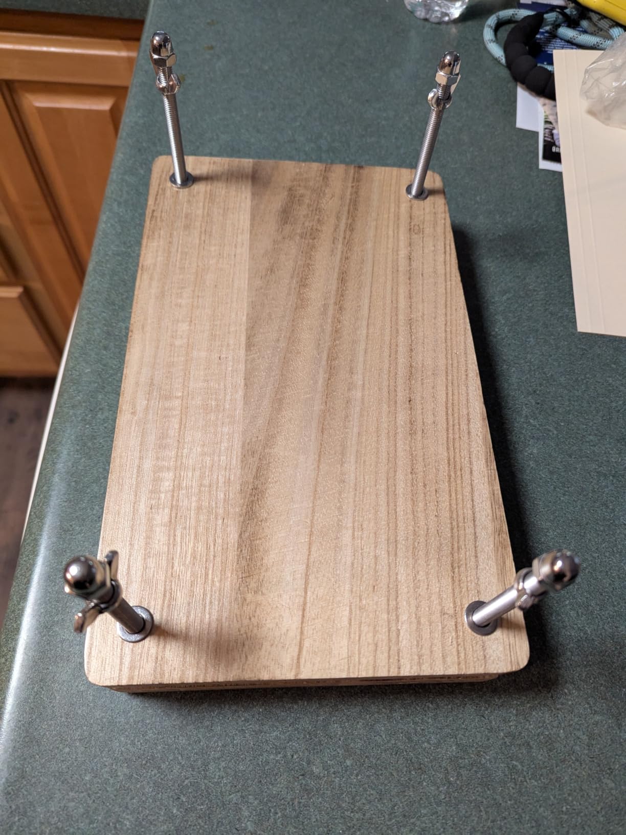 Wooden Book Press - 13''x7.9'' Book Press with Non-Slip Round Foot Pads, Ideal for Bookbinding Press, Paper Press, Bookbinding Machine and DIY Projects customer photo 2