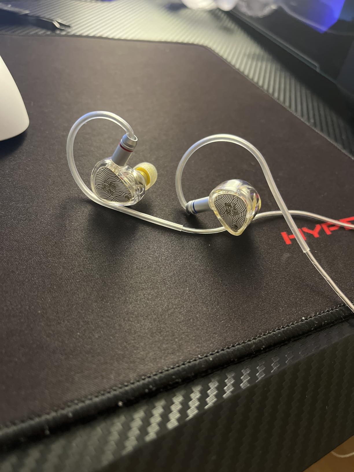 TANGZU Wan'er S.G II In Ear Monitor, HiFi Wired Earbuds, 10mm Dynamic Driver PET Diaphragm Gaming IEM Earphones with 2Pin Detachable OFC Cable for Audiophile DJ Stage (Clear White, 3.5mm No Mic) customer photo 2