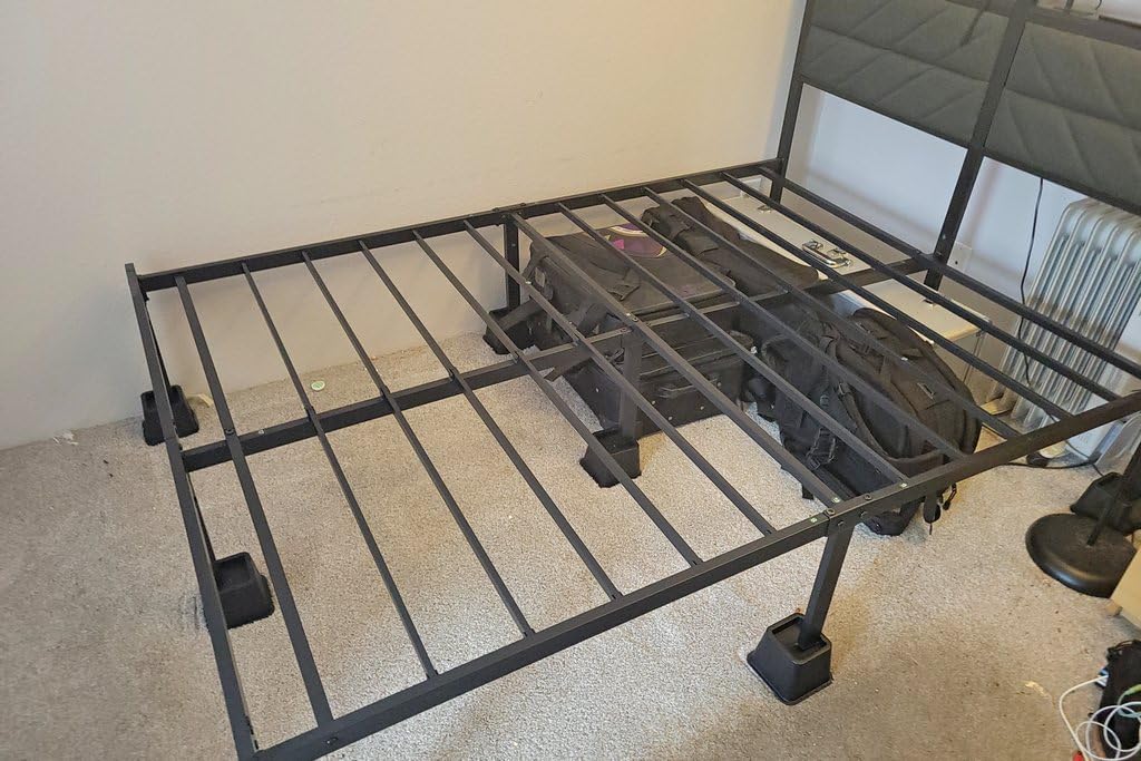 Oversized Heavy Duty Bed Risers & Furniture Risers - Stackable Supports 12000 Lbs,Furniture Lifter/Square Bed Raising Blocks for Sofas, Couches, Desks (Black 4 Pack, Fits Huge 5.5 × 2 inch) customer photo 4