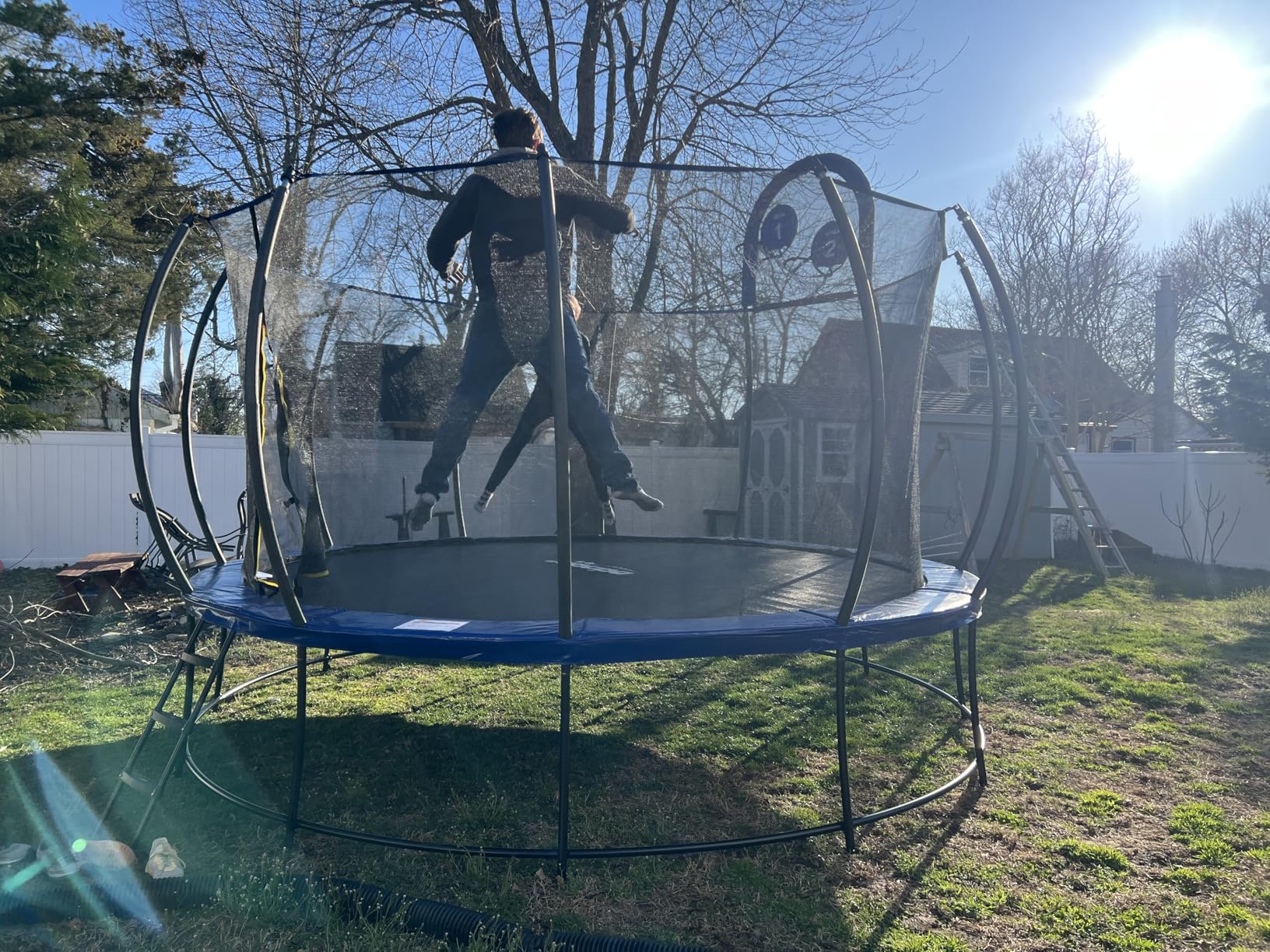 Zupapa 1800LBS Capacity No-Gap Design 15FT Trampoline with Safety Enclosure Net and Non-Slip Ladder customer photo 1
