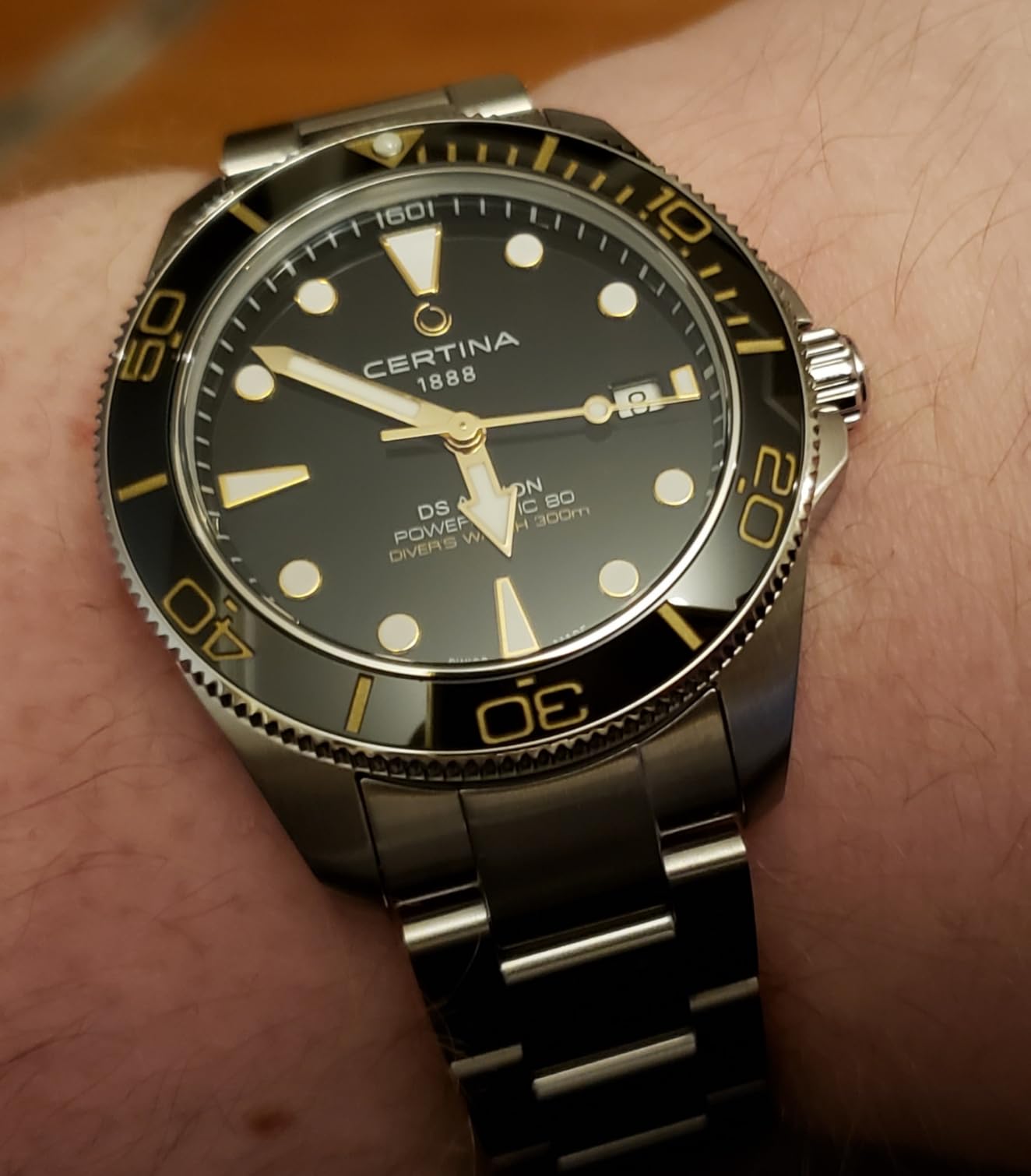 Certina DS Action Gent 40.5mm Steel Powermatic 80 Nivachron Black Dial (C0484071105101) customer photo 1