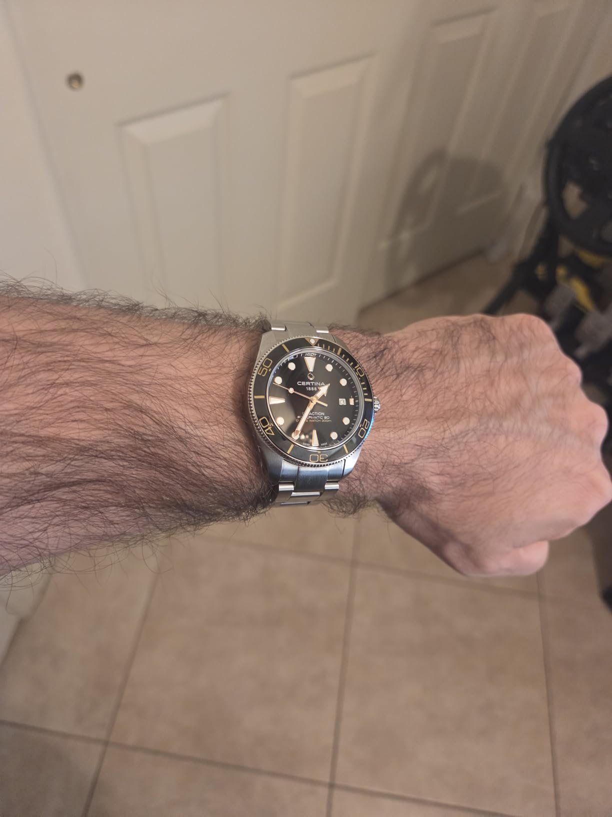 Certina DS Action Gent 40.5mm Steel Powermatic 80 Nivachron Black Dial (C0484071105101) customer photo 2