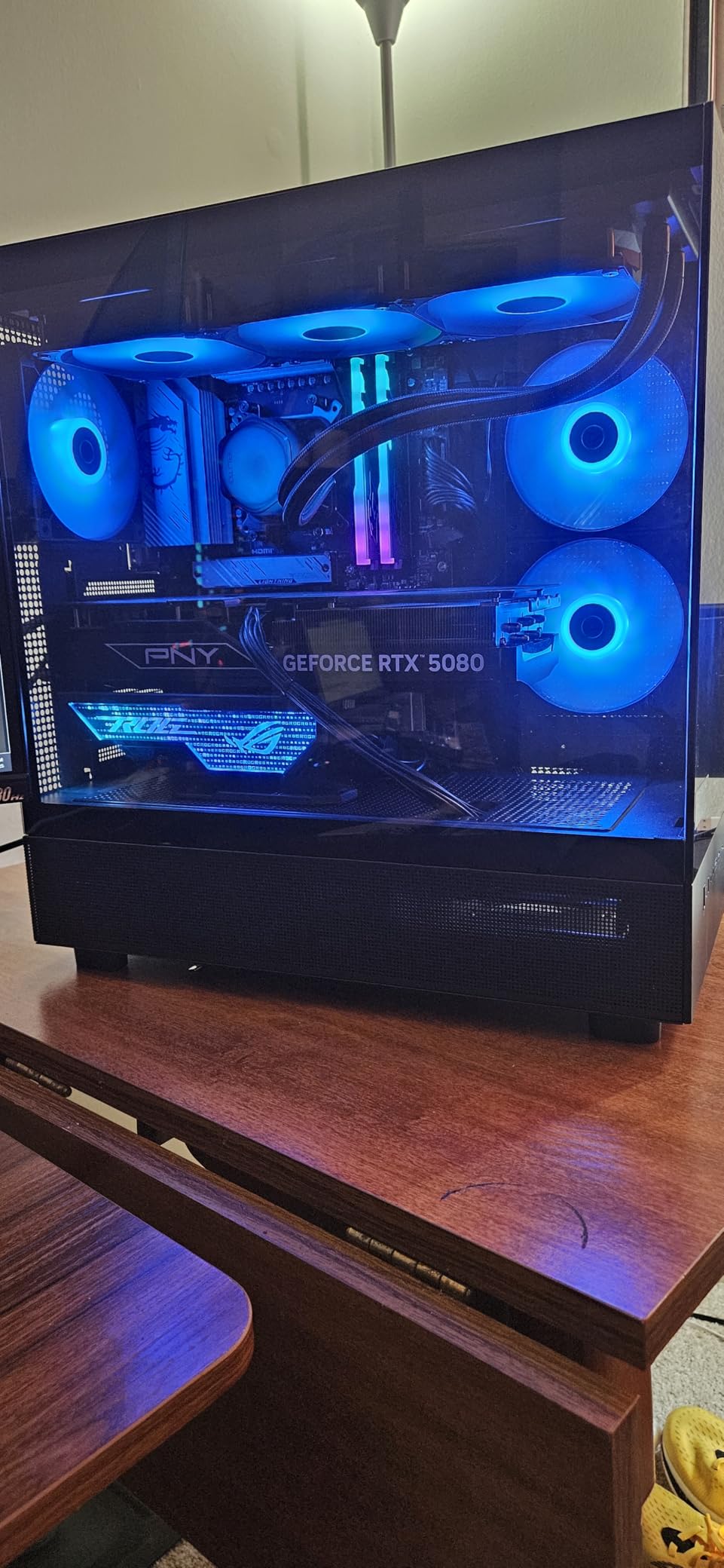 Skytech Gaming Azure 3 Desktop PC, Ryzen 7 7800X3D 4.2 GHz (5GHz), NVIDIA RTX 5080 16GB, 1TB NVMe SSD, 32GB DDR5 RAM 6000 RGB, 850W Gold ATX 3 PSU, 360mm ARGB AIO, Wi-Fi, Win 11 customer photo 2