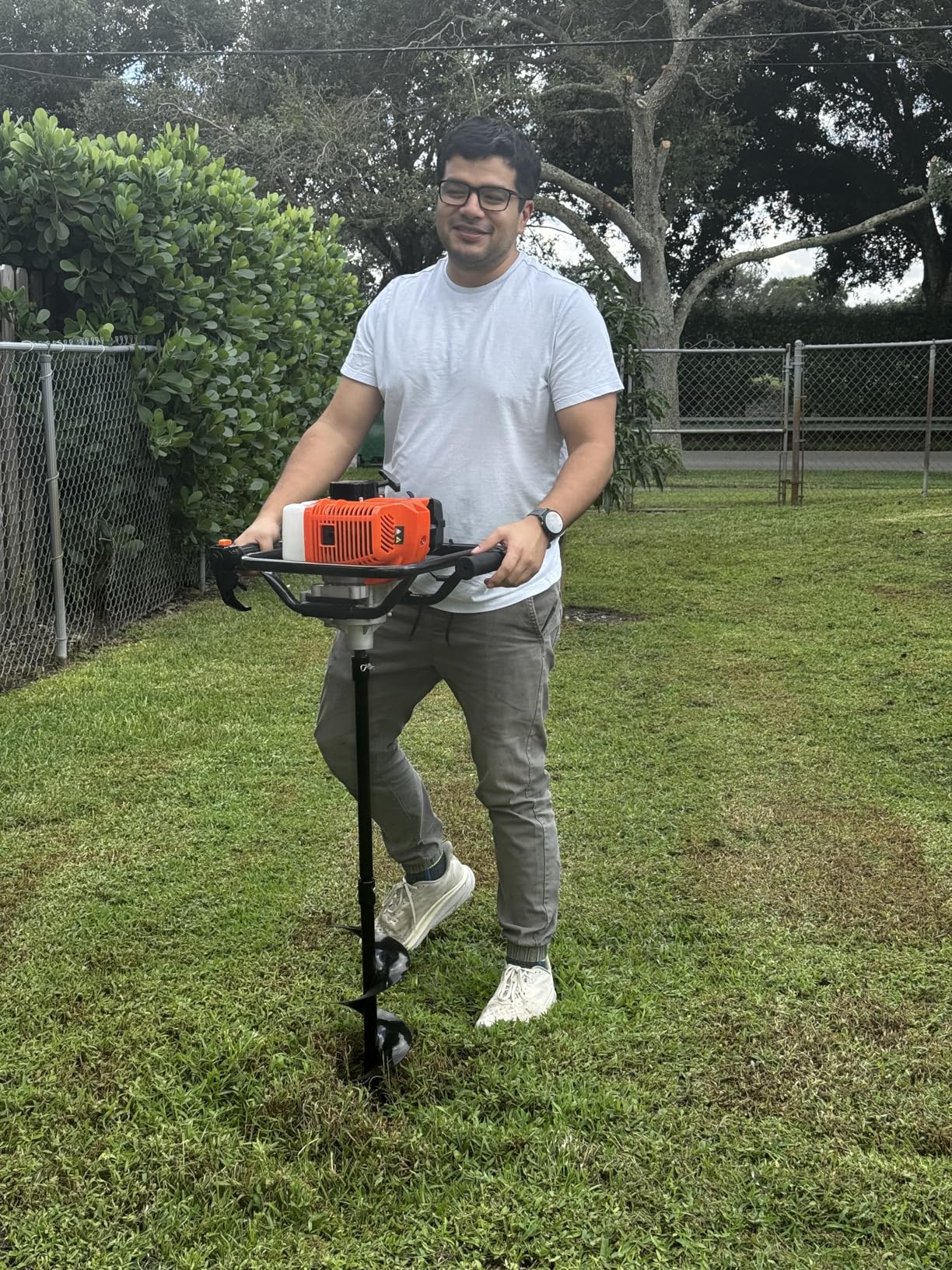 Baotree 72cc Gas Powered Post Hole Digger, Earth Auger with 6