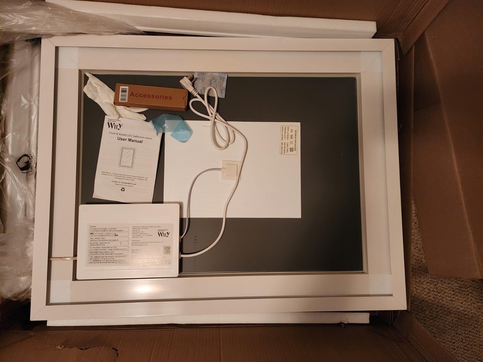 WTTY LED Bathroom Mirror with Lights 55