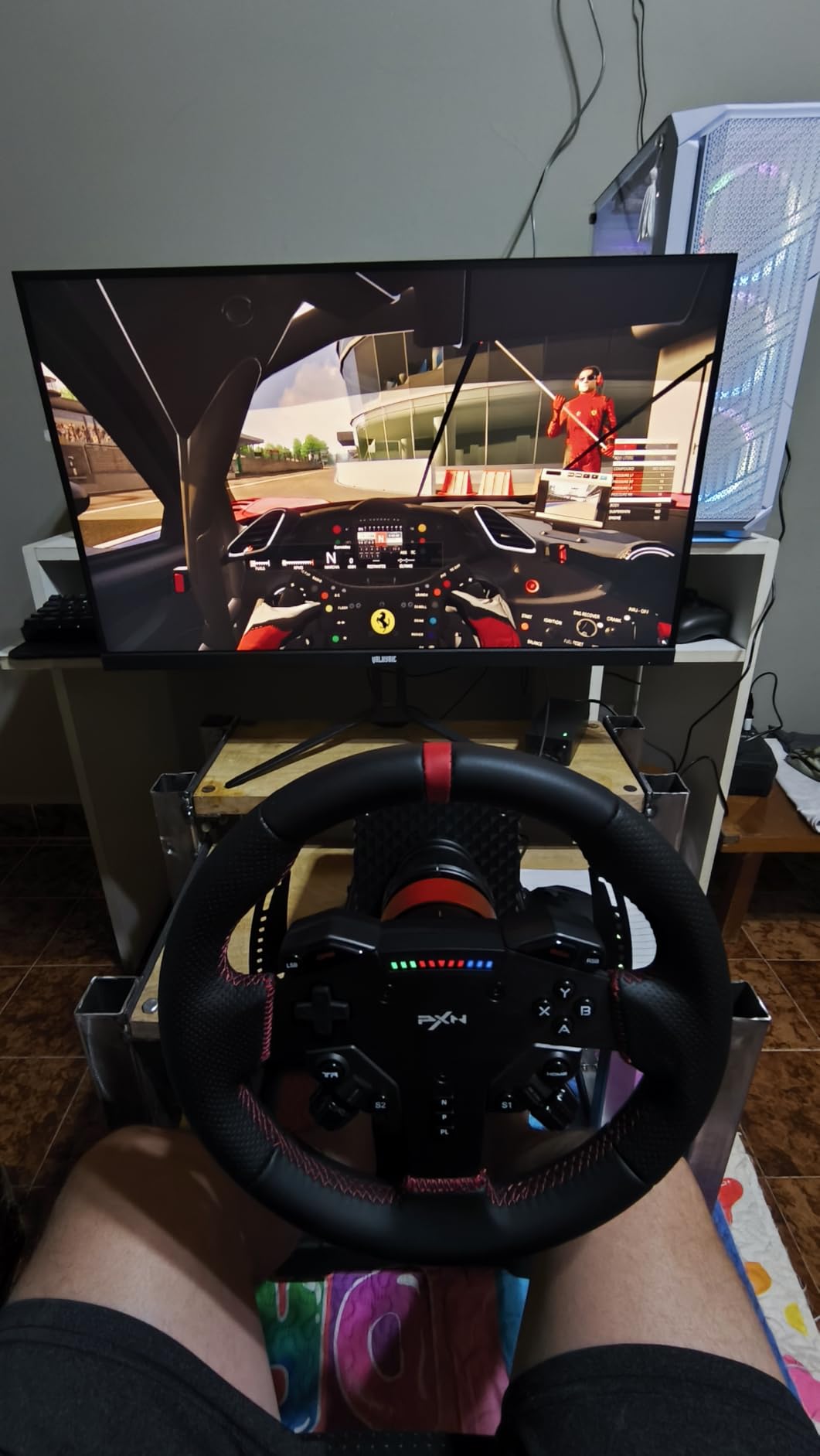 PXN VD6 Bundle: PC Steering Wheel and Pedals - 6 Nm Direct Drive Servo Motor Base, W AS Racing Wheel, Hall Effect 2-Pedal Set, and Table Clamp - Professional Sim Racing Setup for Windows PC (7-11) customer photo 2