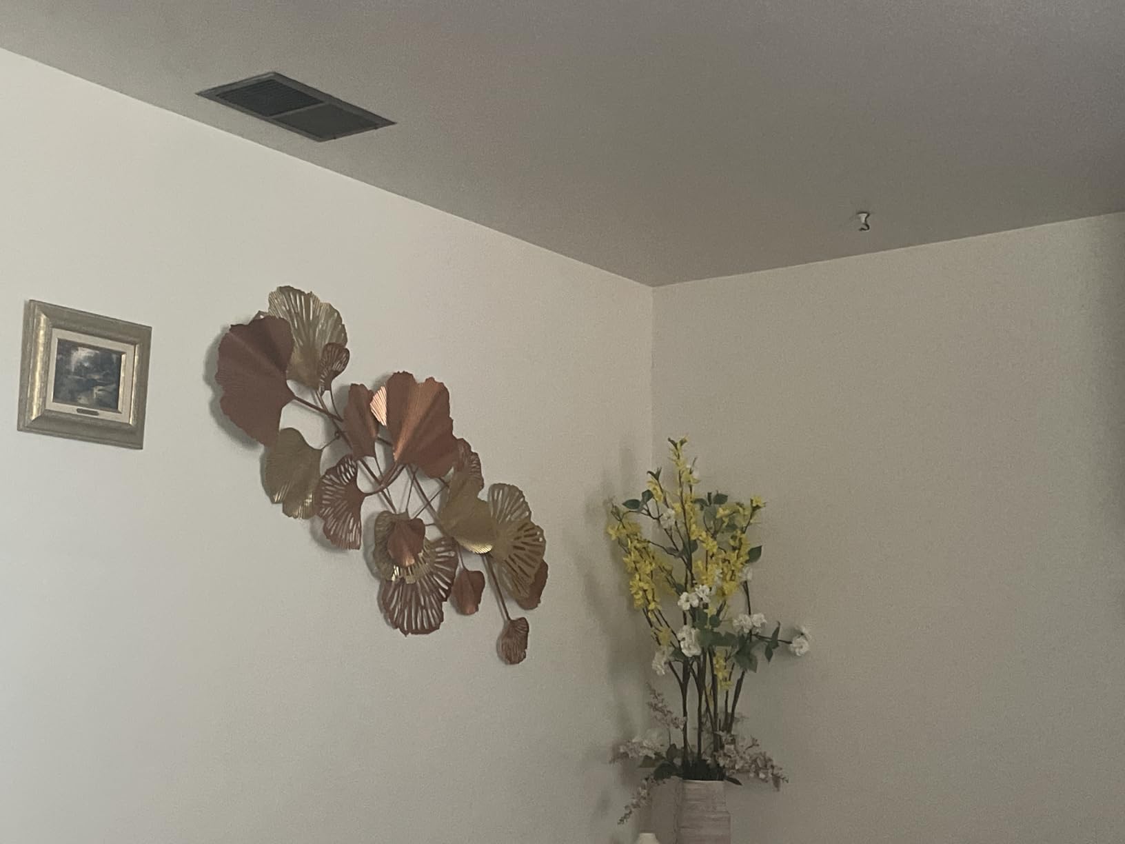 edaknez Extra Large Metal Wall Art, Metal Wall Decor for Living Room, 3D Flower Leaves Wall Decoration, Coastal Nautical Wall Hanging Sculpture, for Indoor Outdoor Black & Gold (B 145x55x6cm) customer photo 1