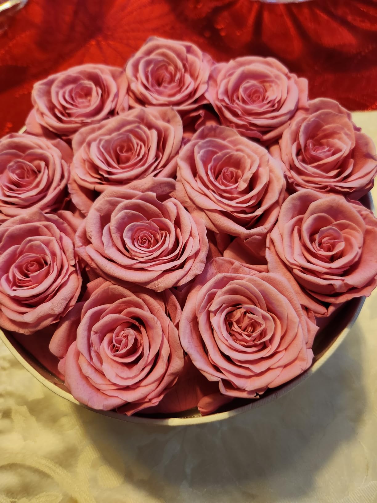 27 Forever Roses in Luxury White Box, Eternal Real Roses Birthday Gifts for Women, Preserved Flowers for Delivery Prime, Anniversary, Valentine's Day, Mothers Day for Mom (Red) customer photo 1