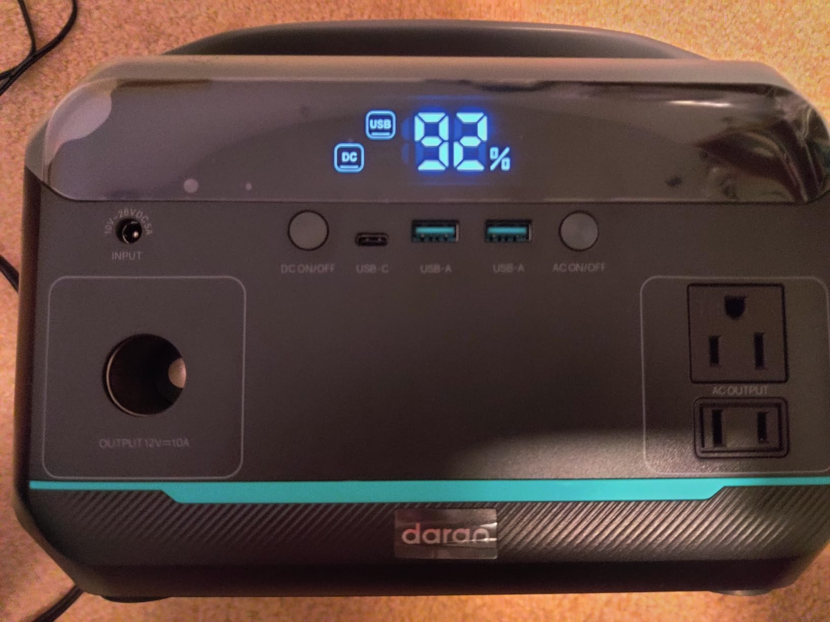 DARAN Portable Power Station with 60W Solar Panel Included, 288Wh LiFePO4 Battery 350W customer photo 2