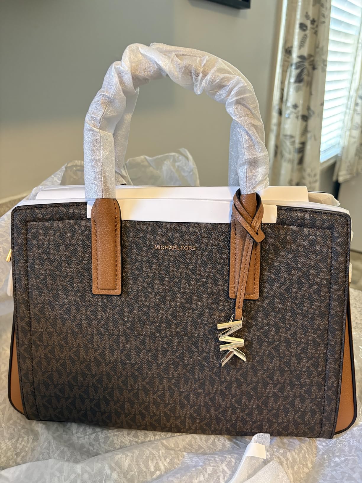 Michael Kors Women's Laila Medium Satchel customer photo 2
