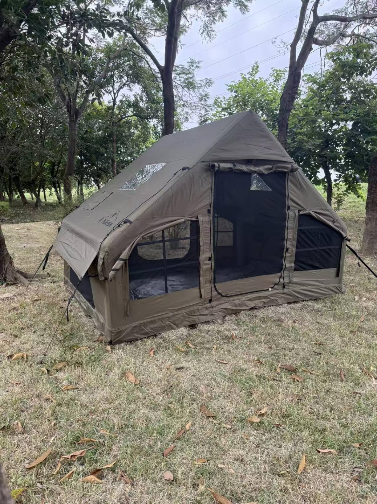 NANJEEN Large Luxury Inflatable Camping Tent, Wind & Rain Resistant, 12㎡ Interior, 2-10 Person Shelter, 8 Minutes Fast Setup with Hand Pump, All-Season Ready, Dual Doors, Mosquito-Proof Mesh Windows customer photo 1