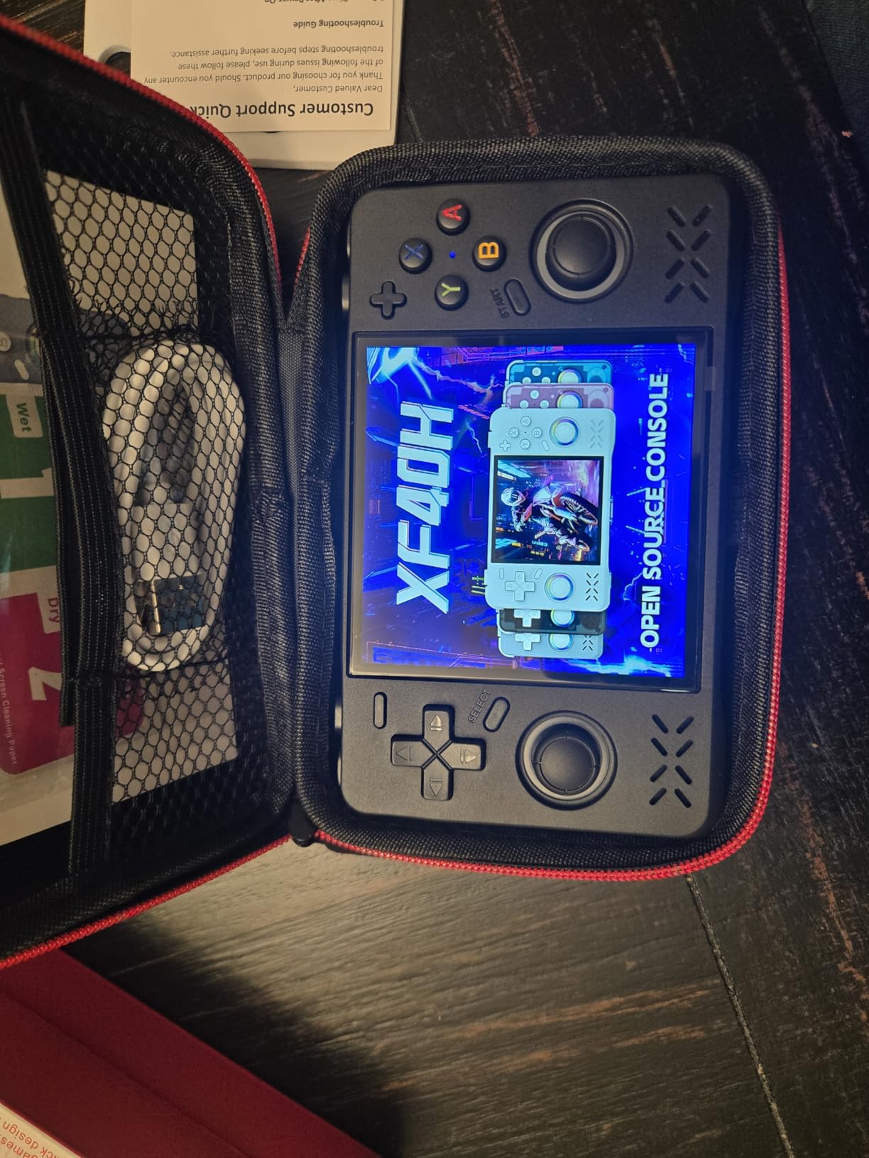 Upgraded XF40H Handheld Game Console, Retro Gaming Console Preloaded Classic Games with Multiple Emulators, 4.0 Inch 4K HD IPS Screen Open Source Linux System, Pocket Video Gaming (Black-128G) customer photo 1