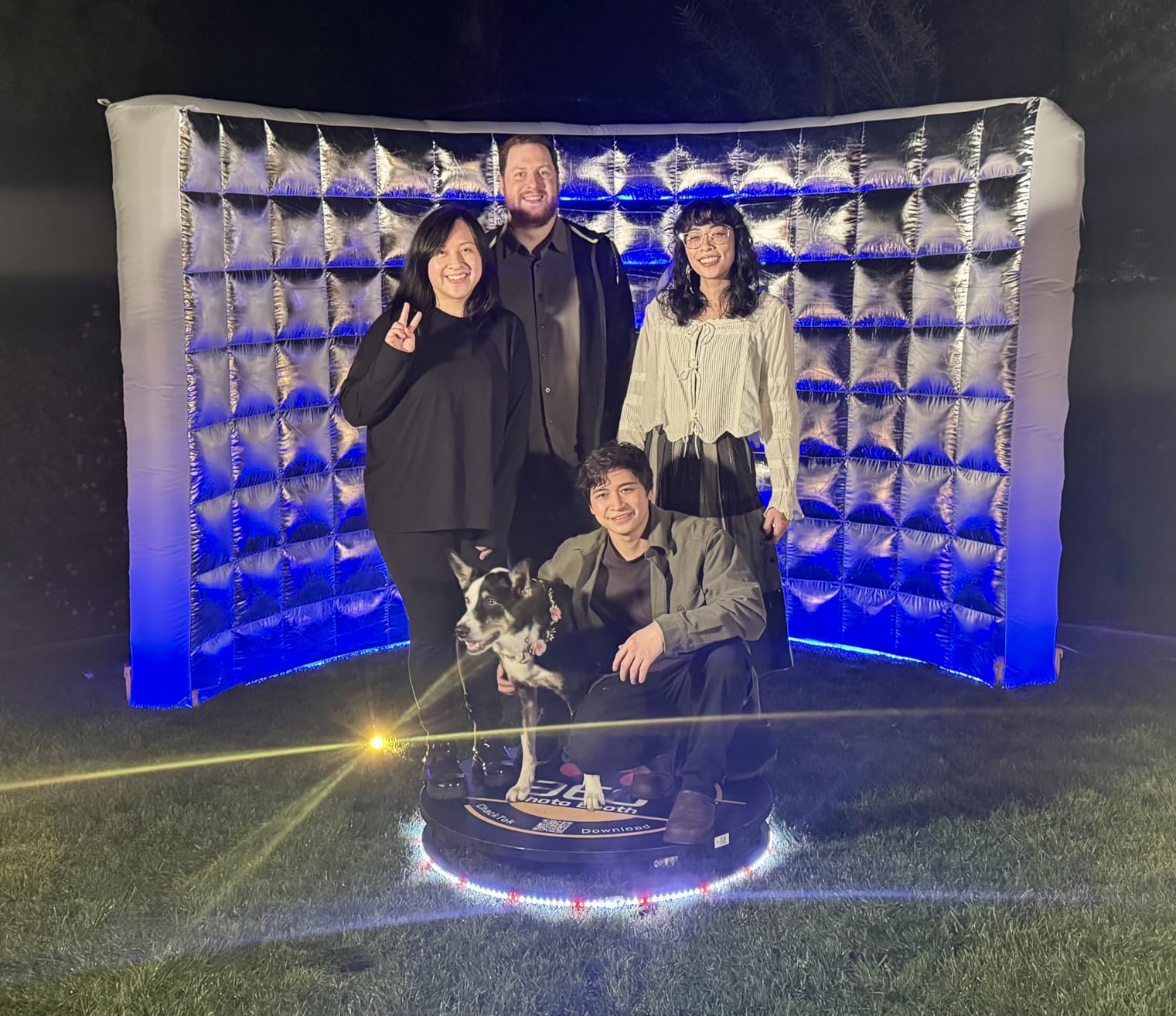 MWE 360 Photo Booth Machine for Parties with Flight Case,RGB Strip Light,Software APP Remote Automatic 360 Spin Camera Video Booth for 1-3 People (23'') customer photo 2