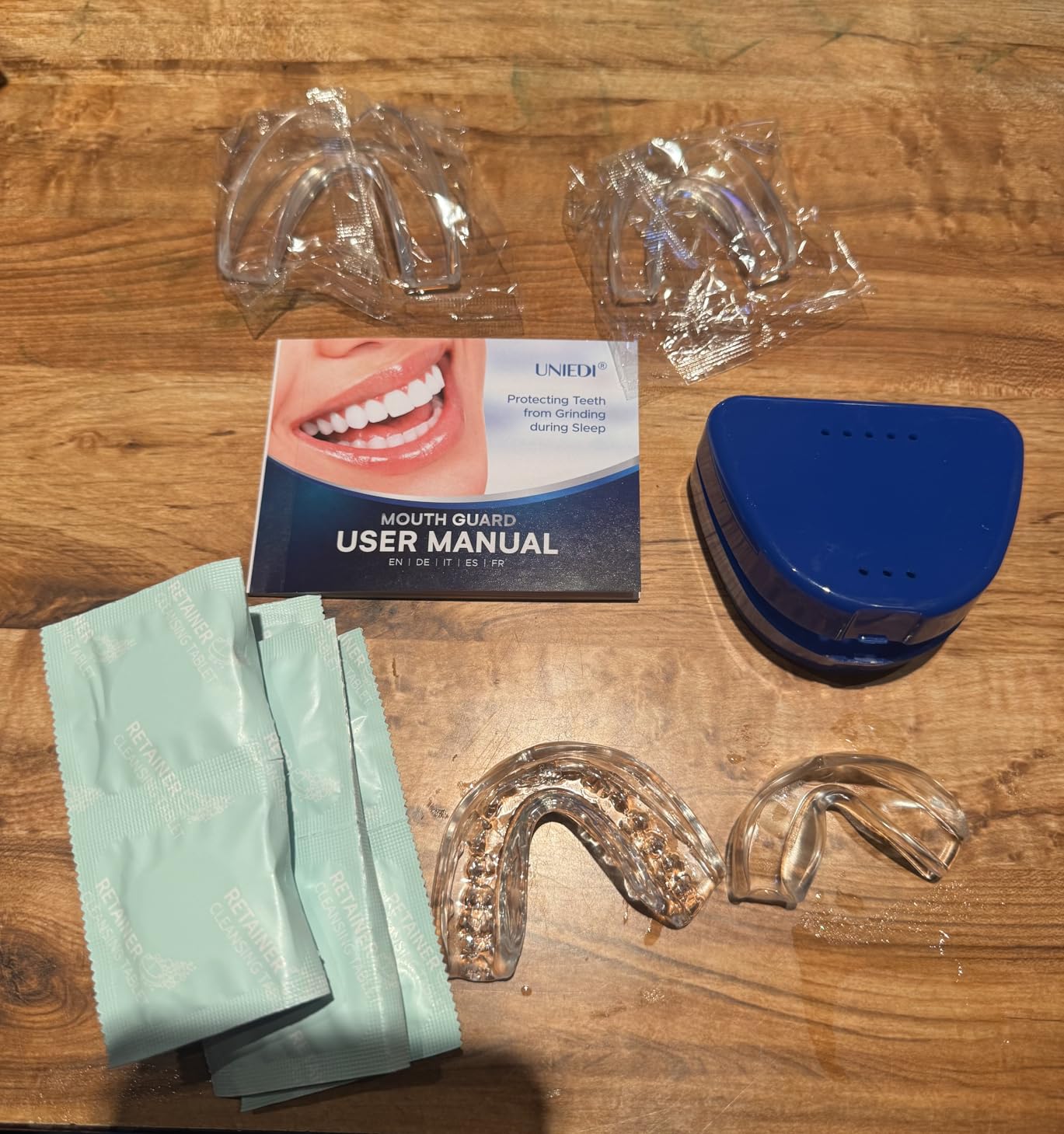 Mouth Guard for Grinding Teeth at Night: Moldable Sleeping Mouthguards for Grinding & Clenching - Custom Fit Nighttime Guards for Adults with 12 Cleaning Tablets customer photo 1