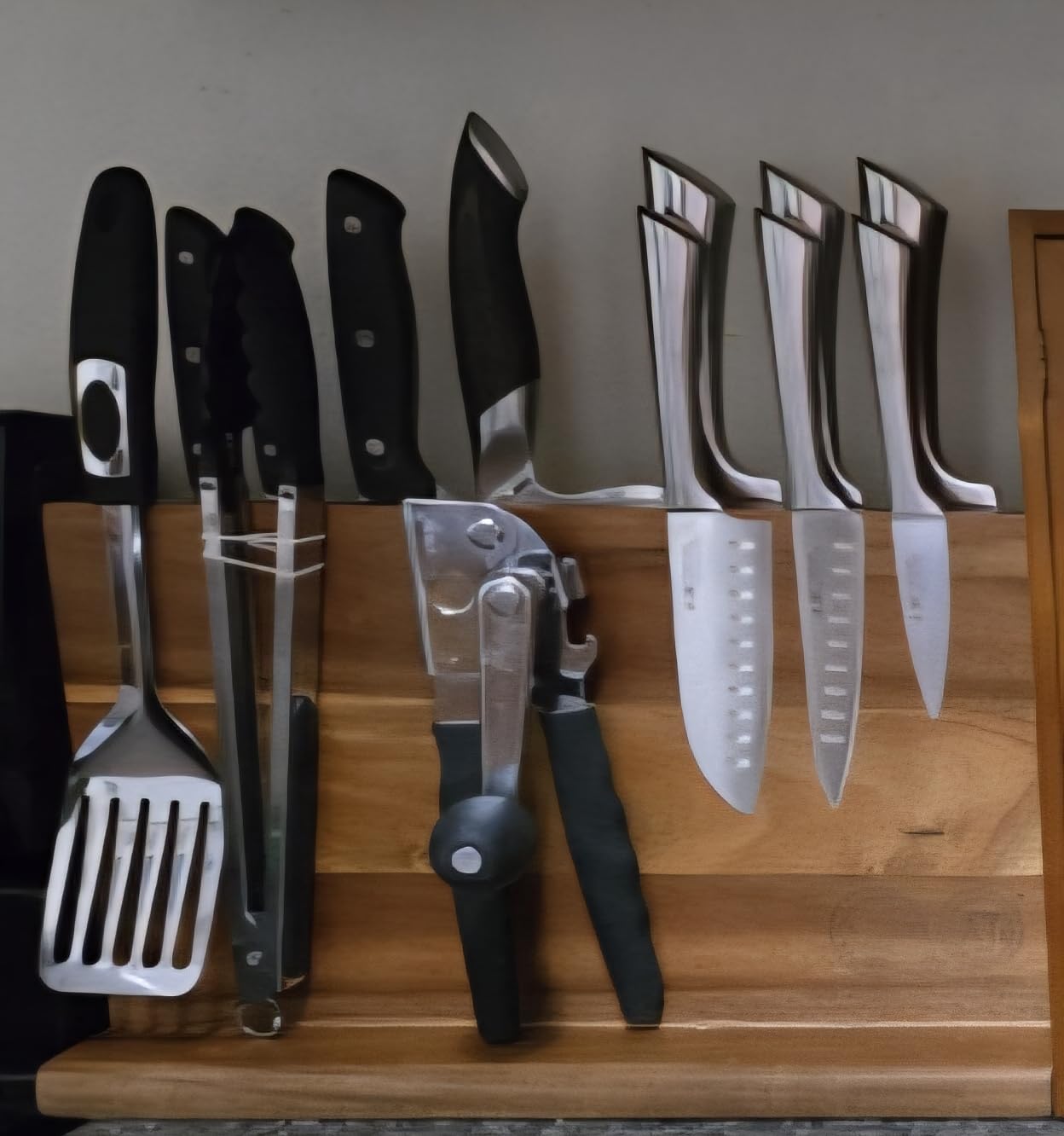 Cuisine::pro Damashiro Knife Block (Kumi, 7-Piece Chef Knife Set) - Japanese Steel Knife - Magnetic Knife Block - Damascus-Inspired Blade Kitchen Knives customer photo 1