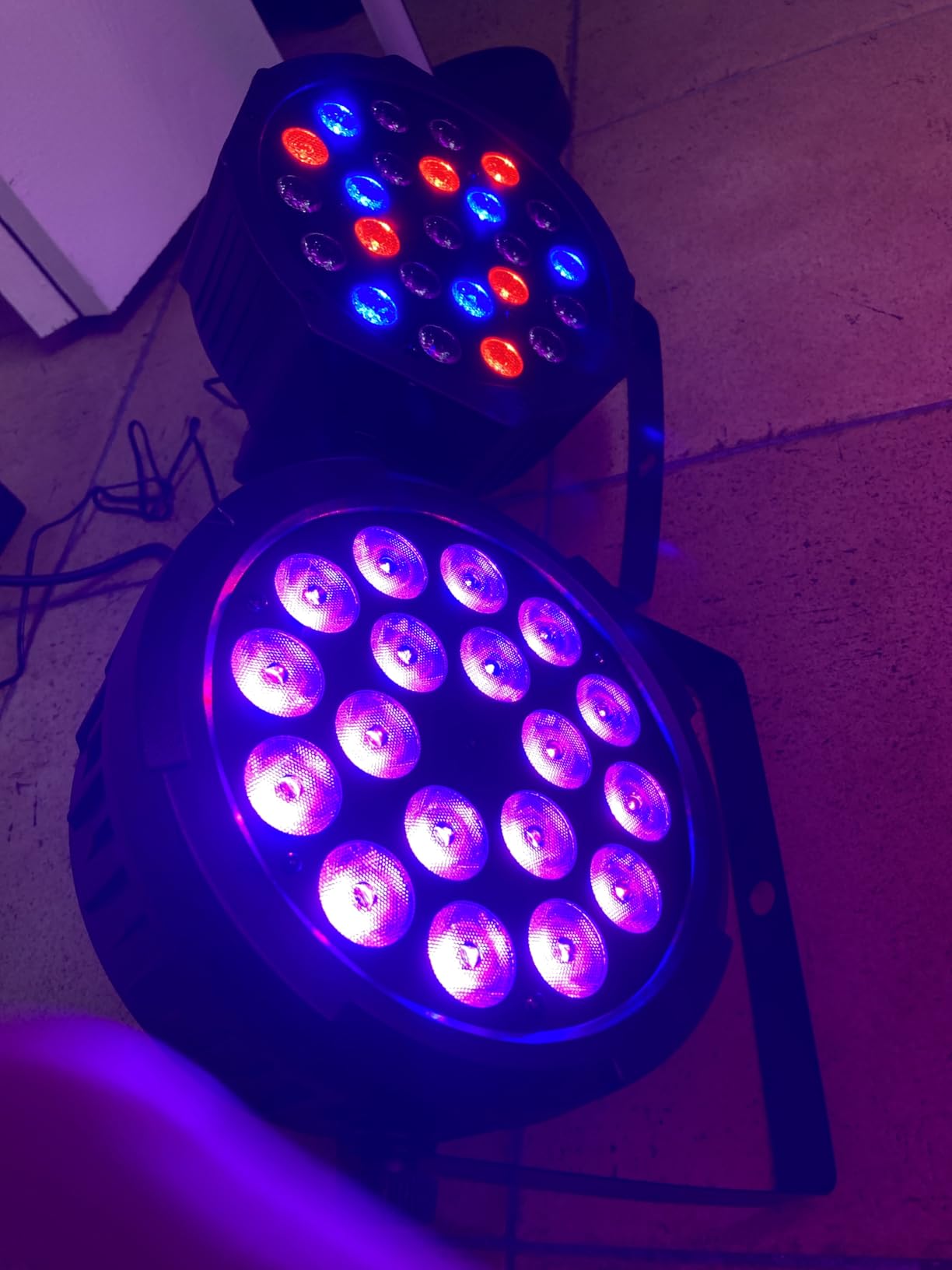 18LED Stage Par Can Lights: 72W RGBW 4IN1 Color Changing - Remote DMX Control for DJ Party Planner - Uplights for Event Wedding Club Band Theater Church Music Show Dance Floor Performances - 2Pack customer photo 1