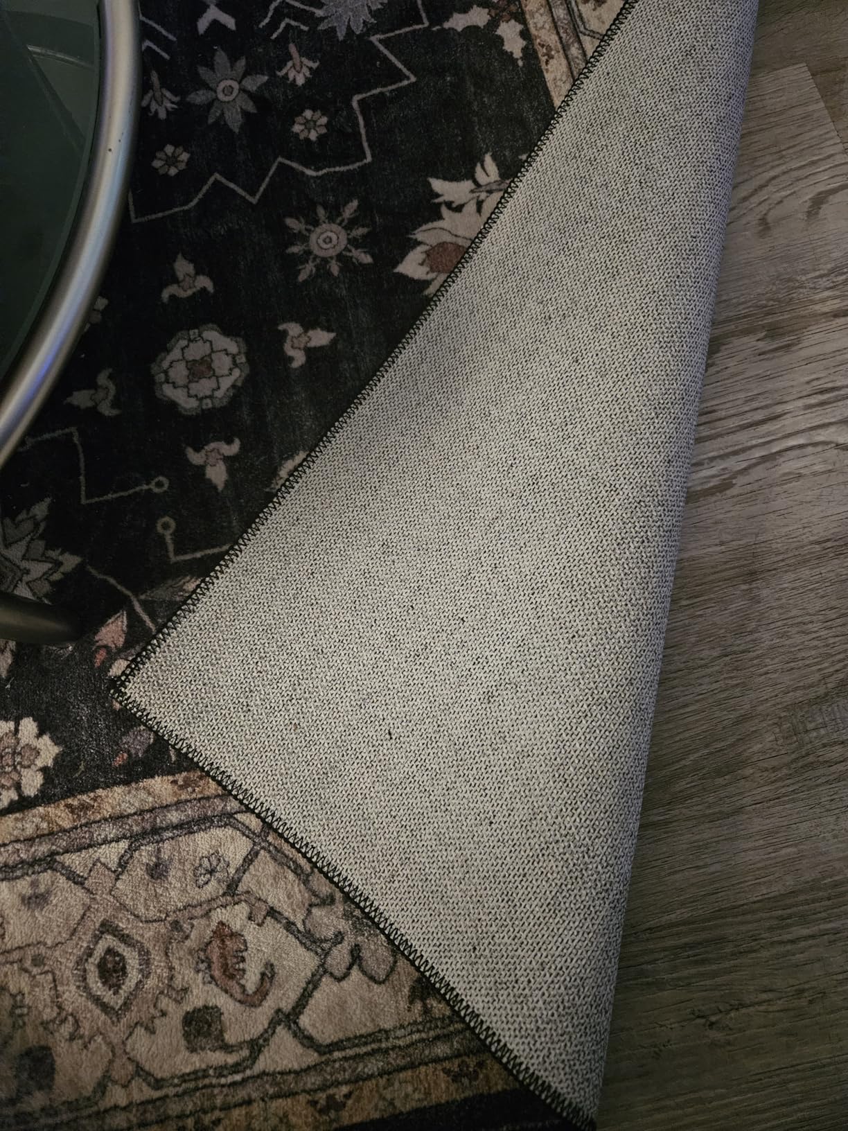 8x10 Washable Area Rugs - Modern Oushak Rug Vintage Floral Carpet for Living Room Non-Slip Low Pile Soft Machine Washable Carpet for Bedroom, Dining Room, Nursery, Farmhouse (8'x10', Pink and Blue) customer photo 2