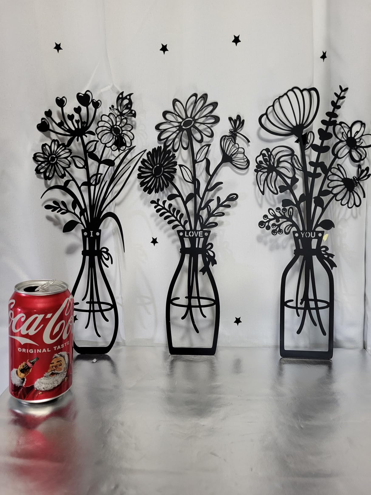 ArtCachet 3-Piece Metal Floral Wall Art - Bathroom Arts & Modern Farmhouse Decor,Home Wall Decors Sculptures for Living Room, Dining Room, Bedroom Wall Decorations & Housewarming Gift(Beige -3) customer photo 2