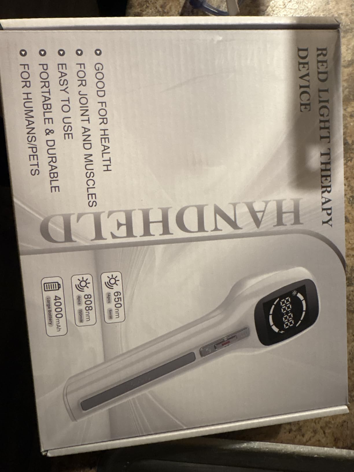 Cold Laser Therapy Device for Humans & Dogs - 4x808nm + 14x650nm with Stand customer photo 1