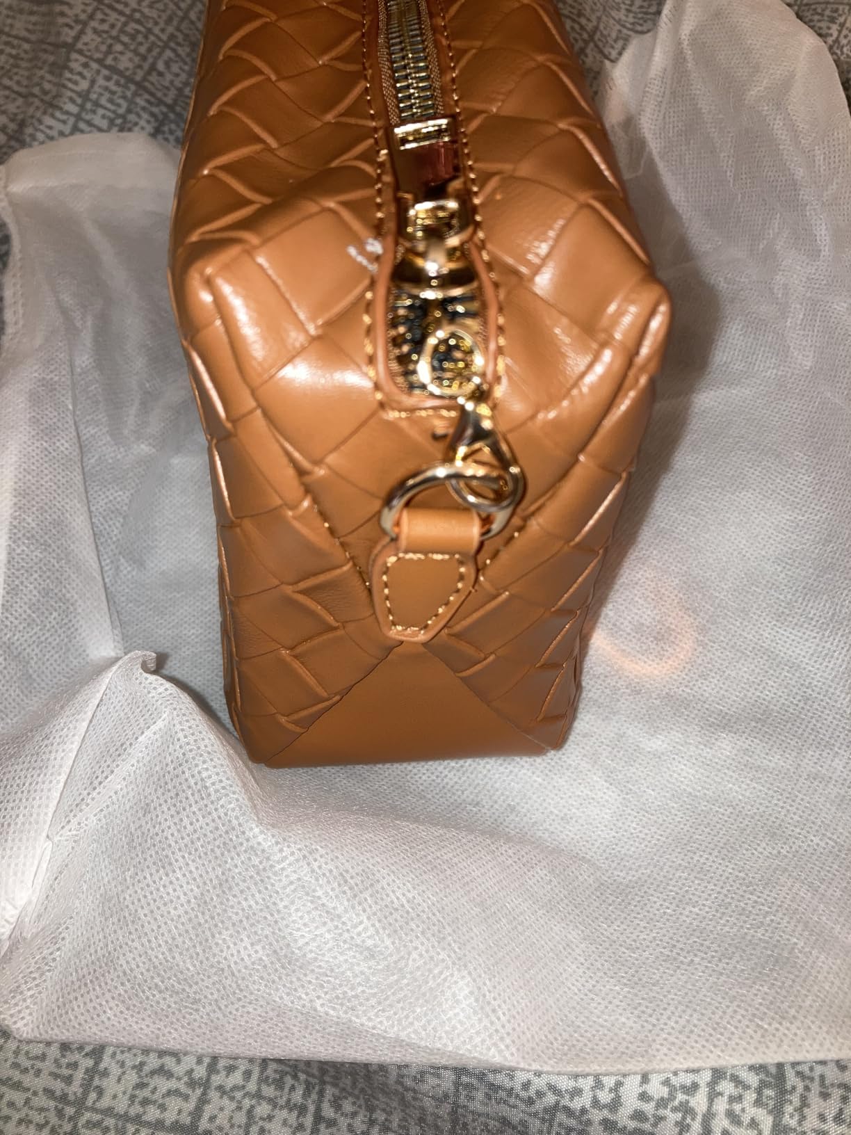 Woven Crossbody Bags for Women Leather Shoulder Bag Small Clutch Purse with Adjustable Strap for Everyday Use customer photo 2