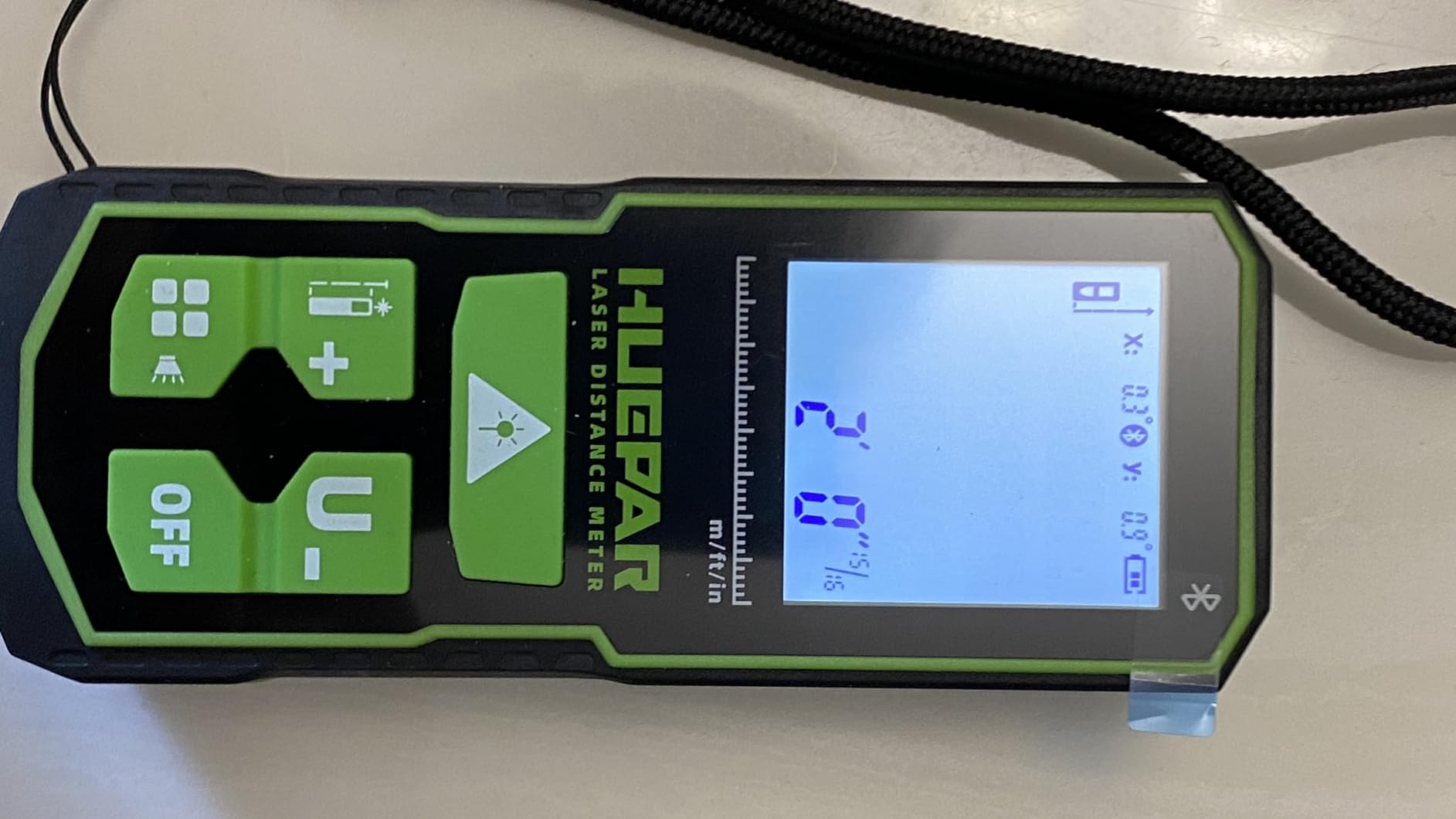 Huepar Laser Distance Measure 395 Feet with 60 Inch Tripod and Bluetooth customer photo 1