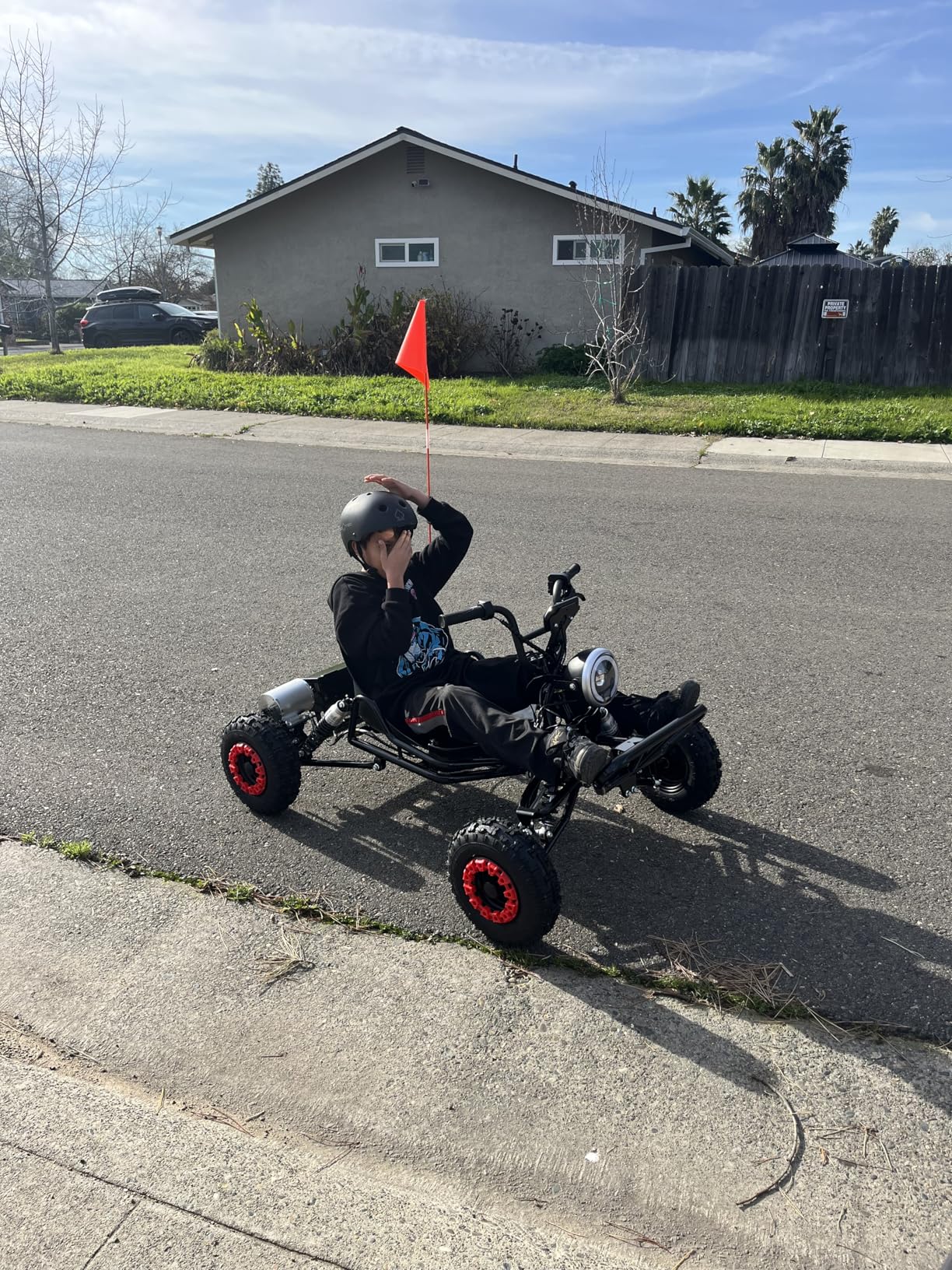 Gas Powered Go Kart, 4 Stroke 125CC Go Kart for Adults & Kids with Premium Steel Tubular Frame, Off-Road Kart with 6'' Tires Featuring 2.5L Tank,Hydraulic/Rear Disc Brake, 25MPH customer photo 1