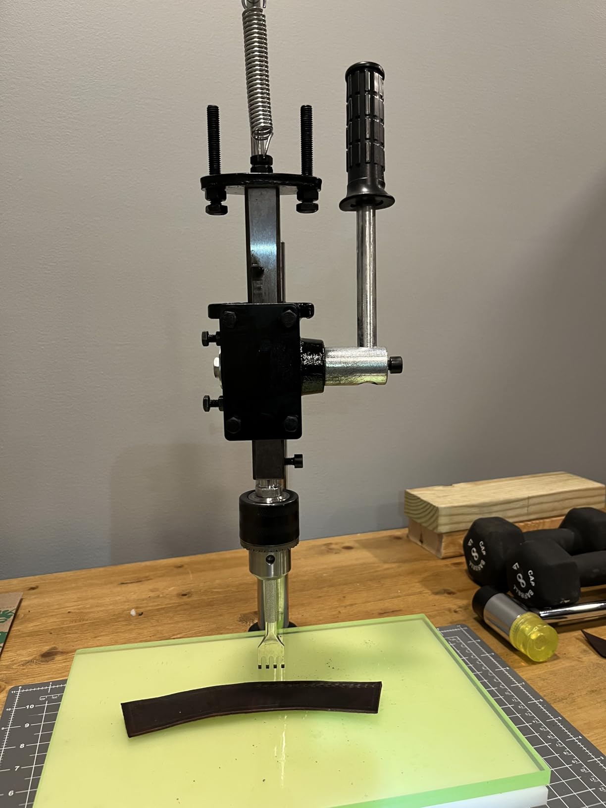 Aluminum Alloy Manual Press,Precision Punching Machine for electronic component,Leather,Jewelry,Laboratory Projects,beauty industry,Riveting,Punching,Cutting,Sealing,Disassembly customer photo 2