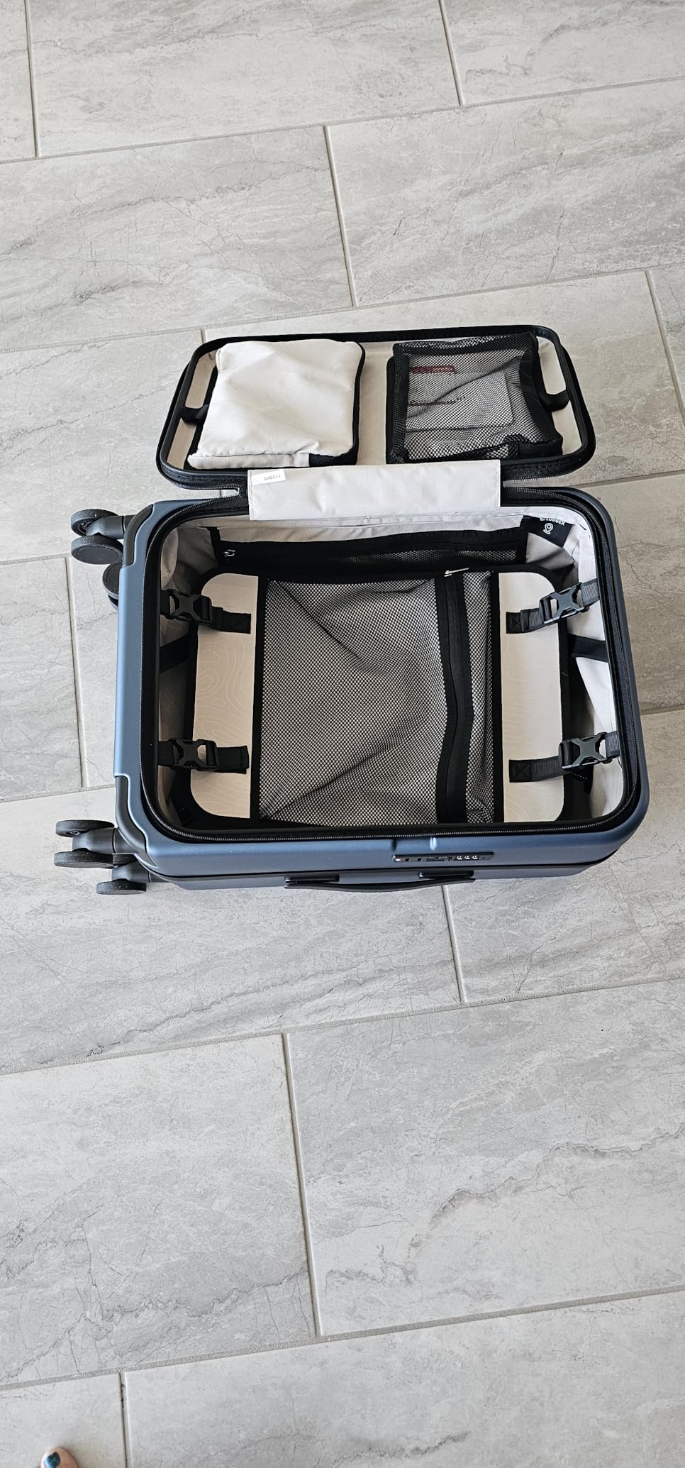 LUGGEX Carry On Luggage Top Opening, FLA Aluminum Frame Trunk Style Luggage, Polycarbonate Hard Shell Suitcase (FX-Enhance, Charcoal Metallic, 20 Inch, 38L) customer photo 1