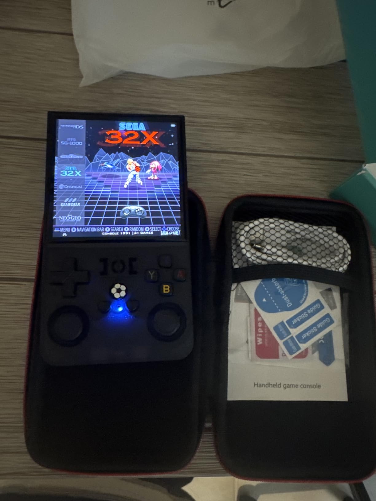 R36MAX Retro Handheld Game Console, Retro Gaming Console with 64G Built-in 18000+ Classic Games, 4.0 Inch 720x720 IPS Screen, Portable Handheld Linux System, 4000mAh Battery (Blue) customer photo 1